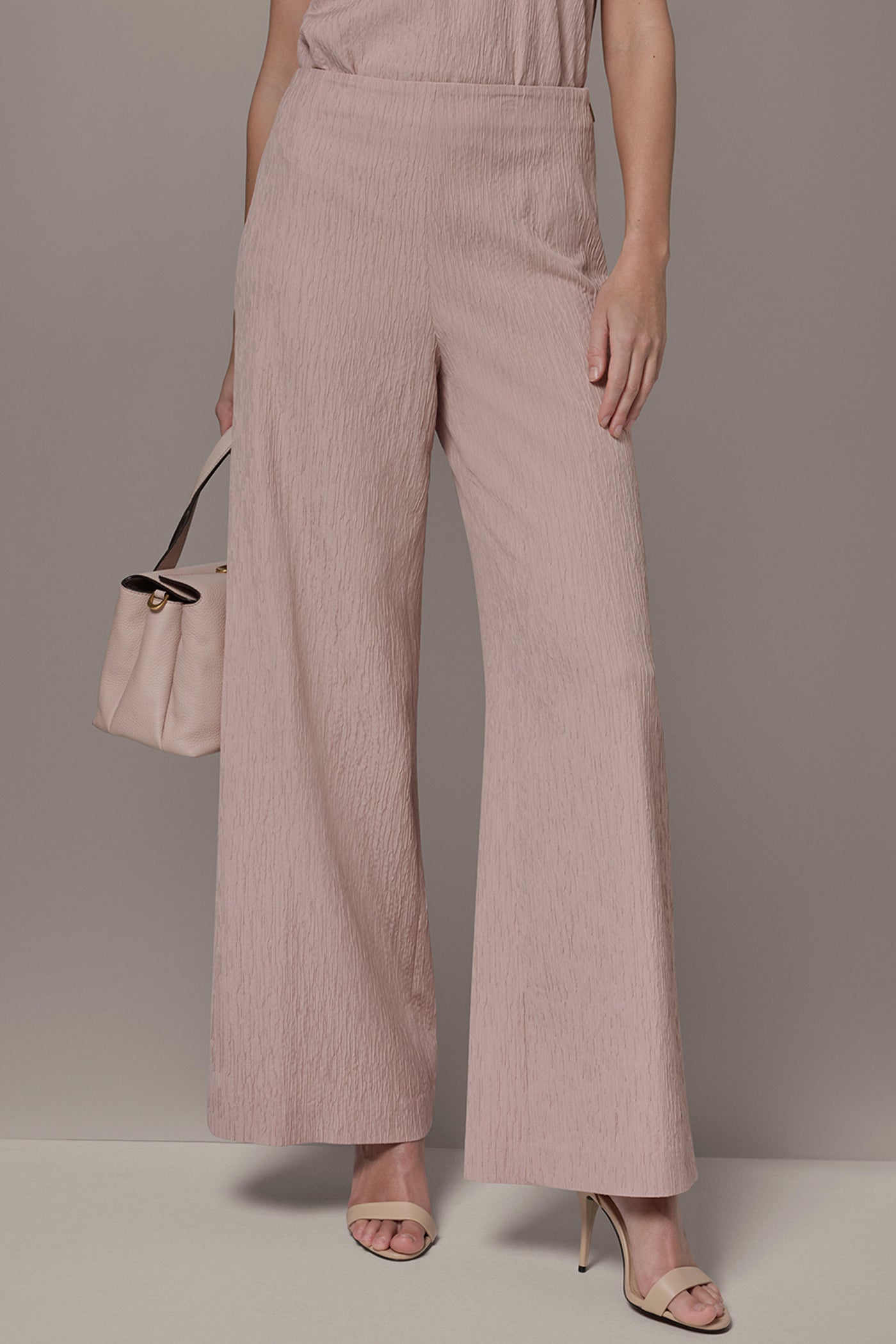 Snow Petal EXTRA HIGH-RISE WIDE-LEG SUIT PANT Donna Karan