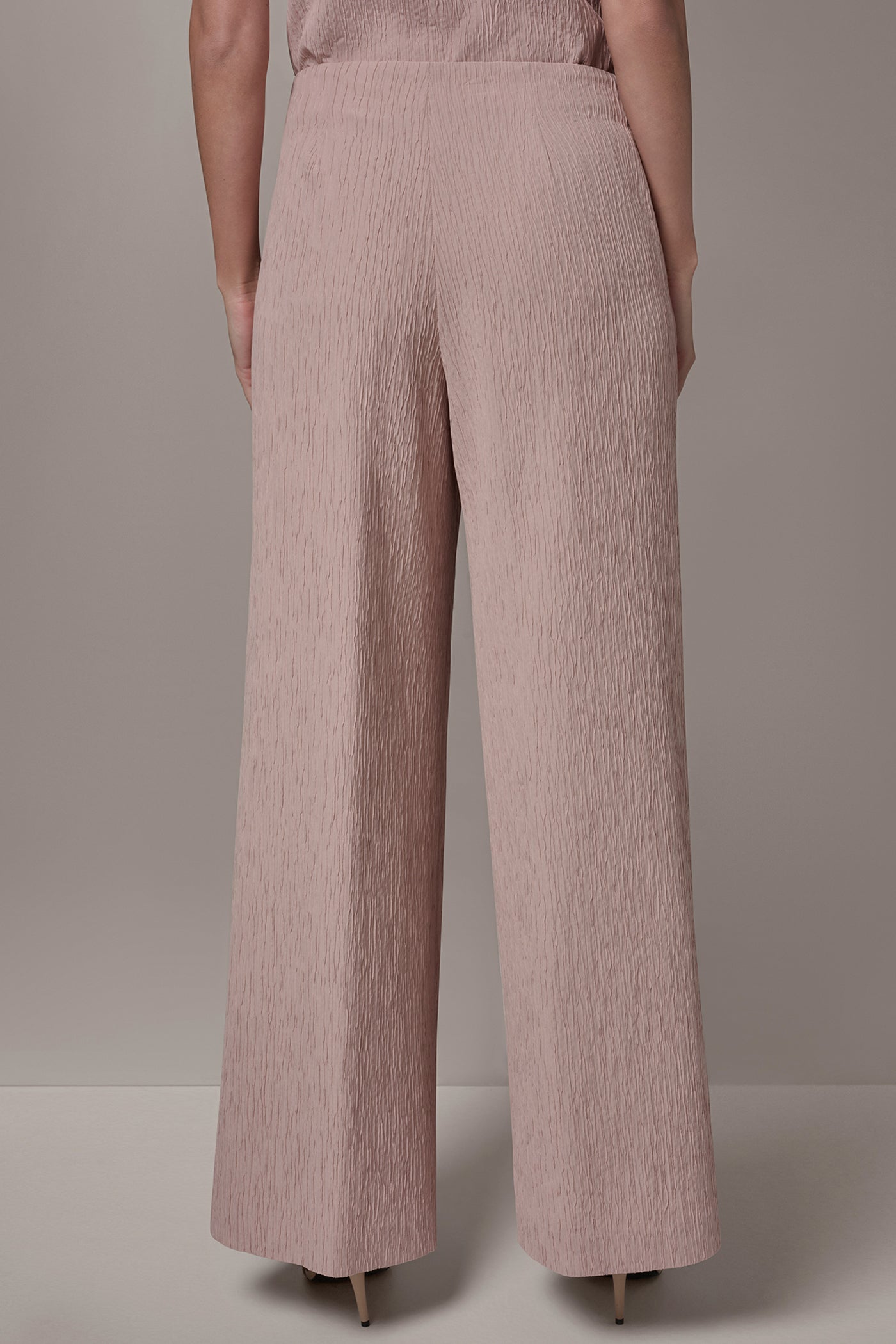 Snow Petal EXTRA HIGH-RISE WIDE-LEG SUIT PANT Donna Karan