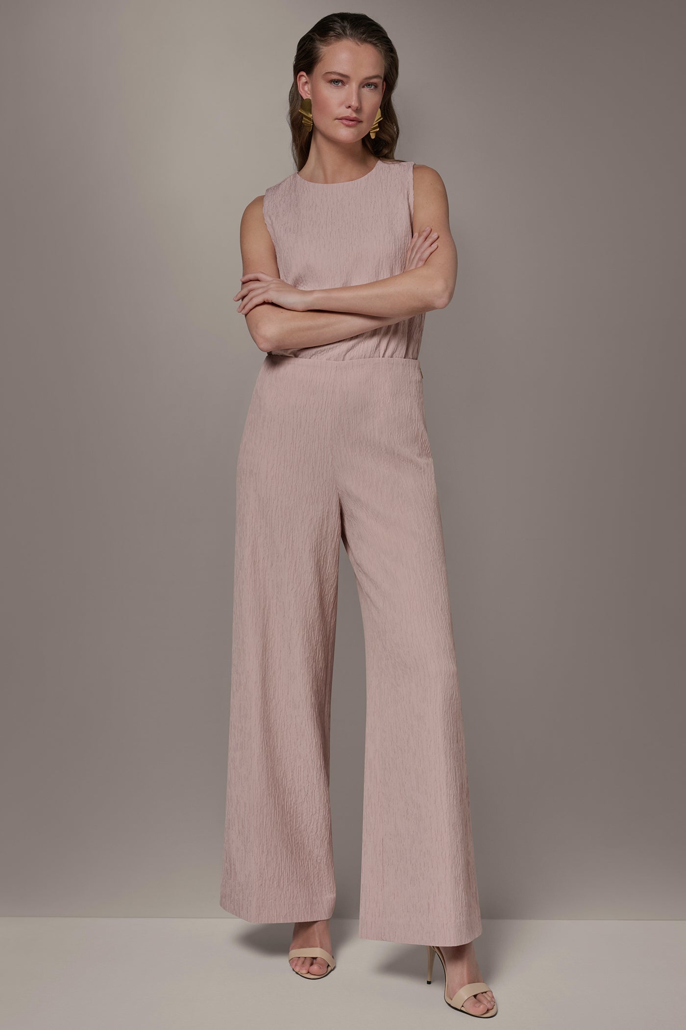 Snow Petal EXTRA HIGH-RISE WIDE-LEG SUIT PANT Donna Karan