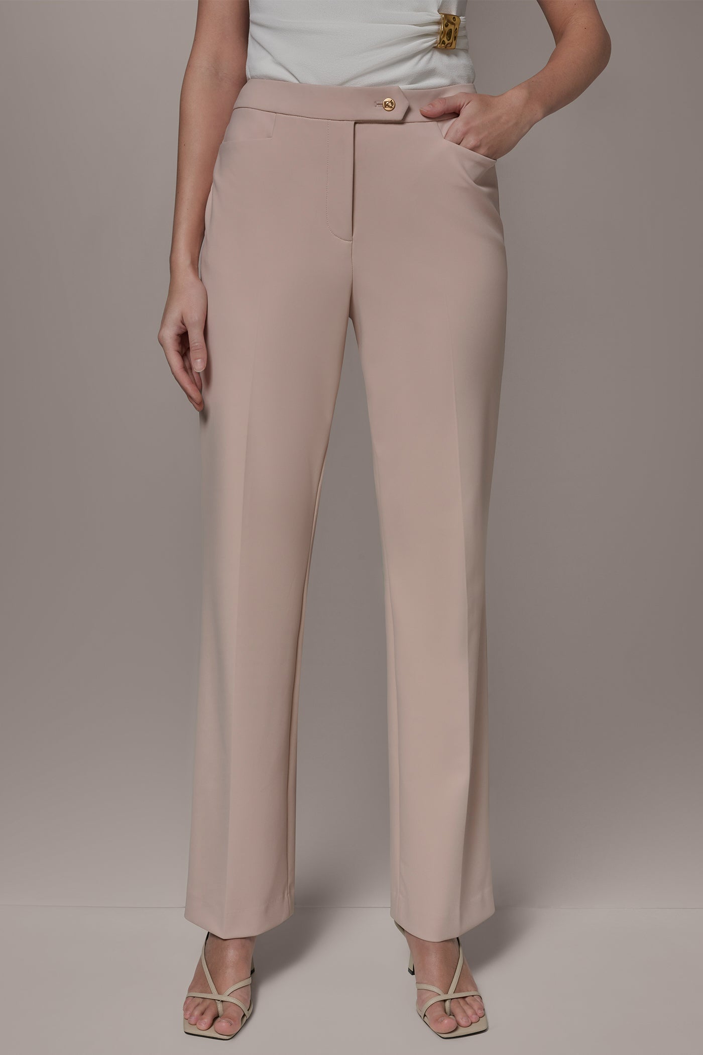 Snow Petal MID-RISE BOOTCUT SUIT PANT Donna Karan