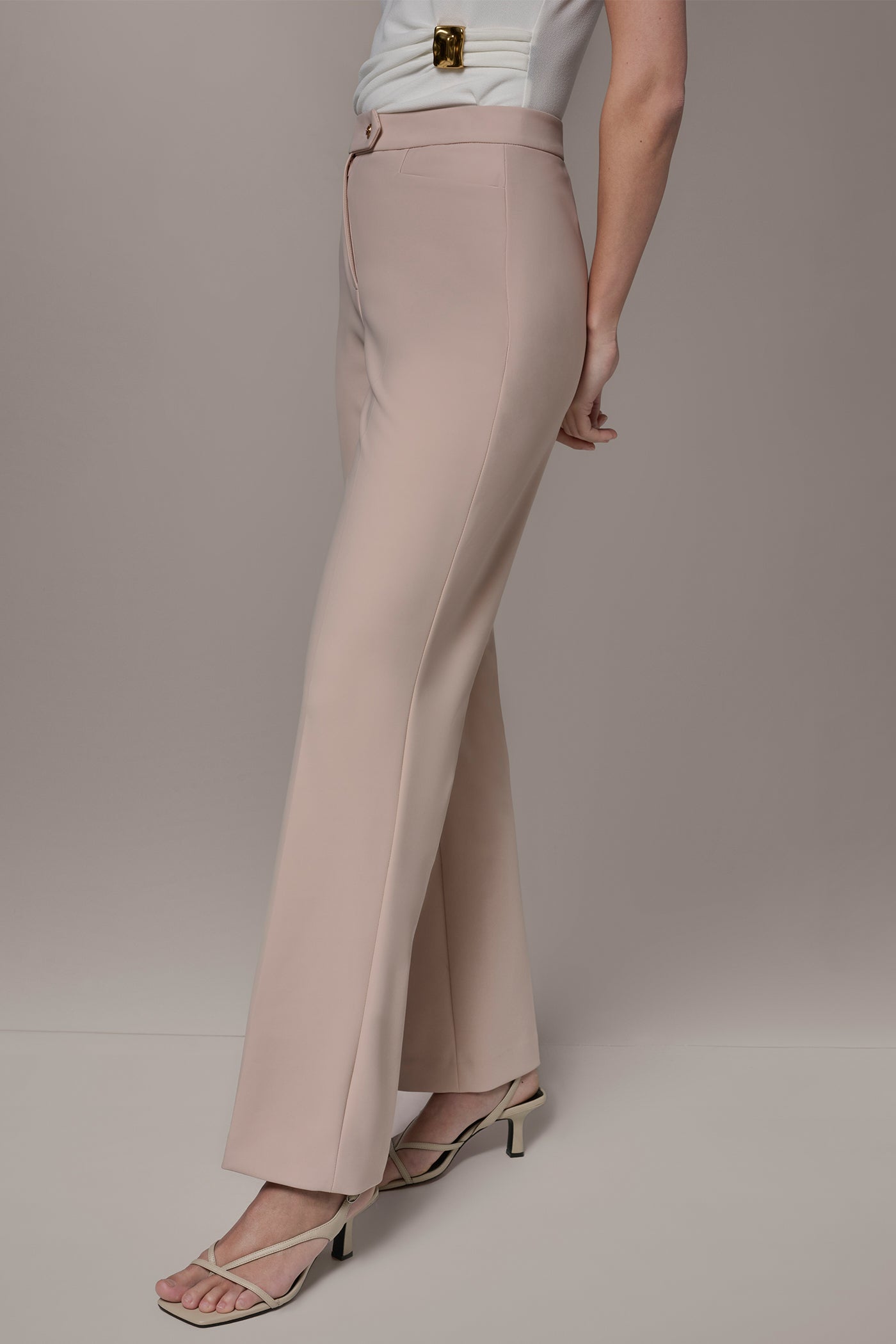Snow Petal MID-RISE BOOTCUT SUIT PANT Donna Karan