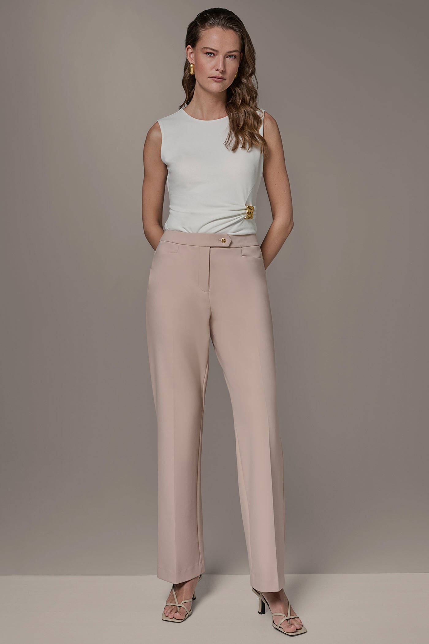 Snow Petal MID-RISE BOOTCUT SUIT PANT Donna Karan