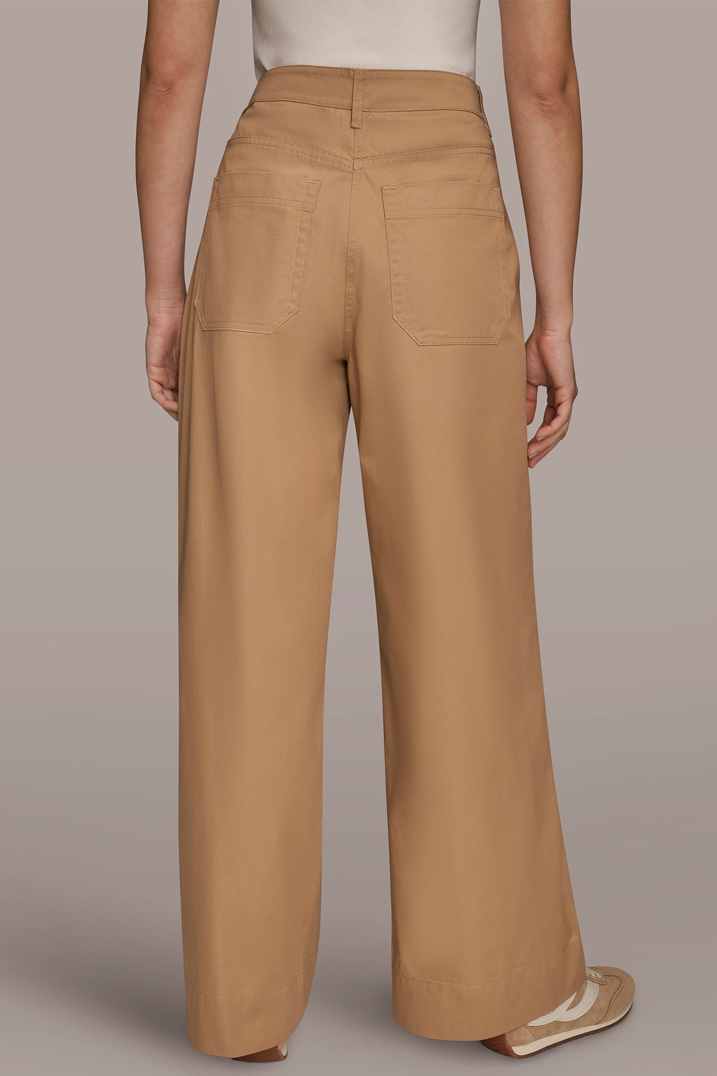 FAWN HIGH-RISE PINTUCKED TROUSER Donna Karan