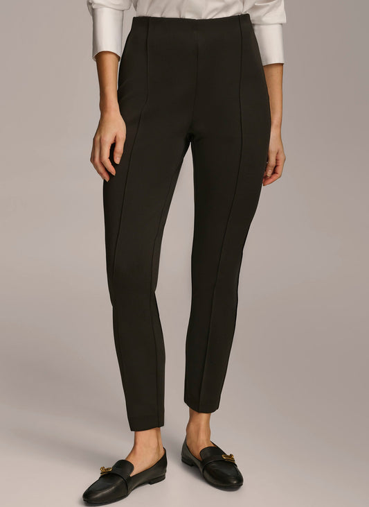 Black HIGH RISE ANKLE PANT Donna Karan