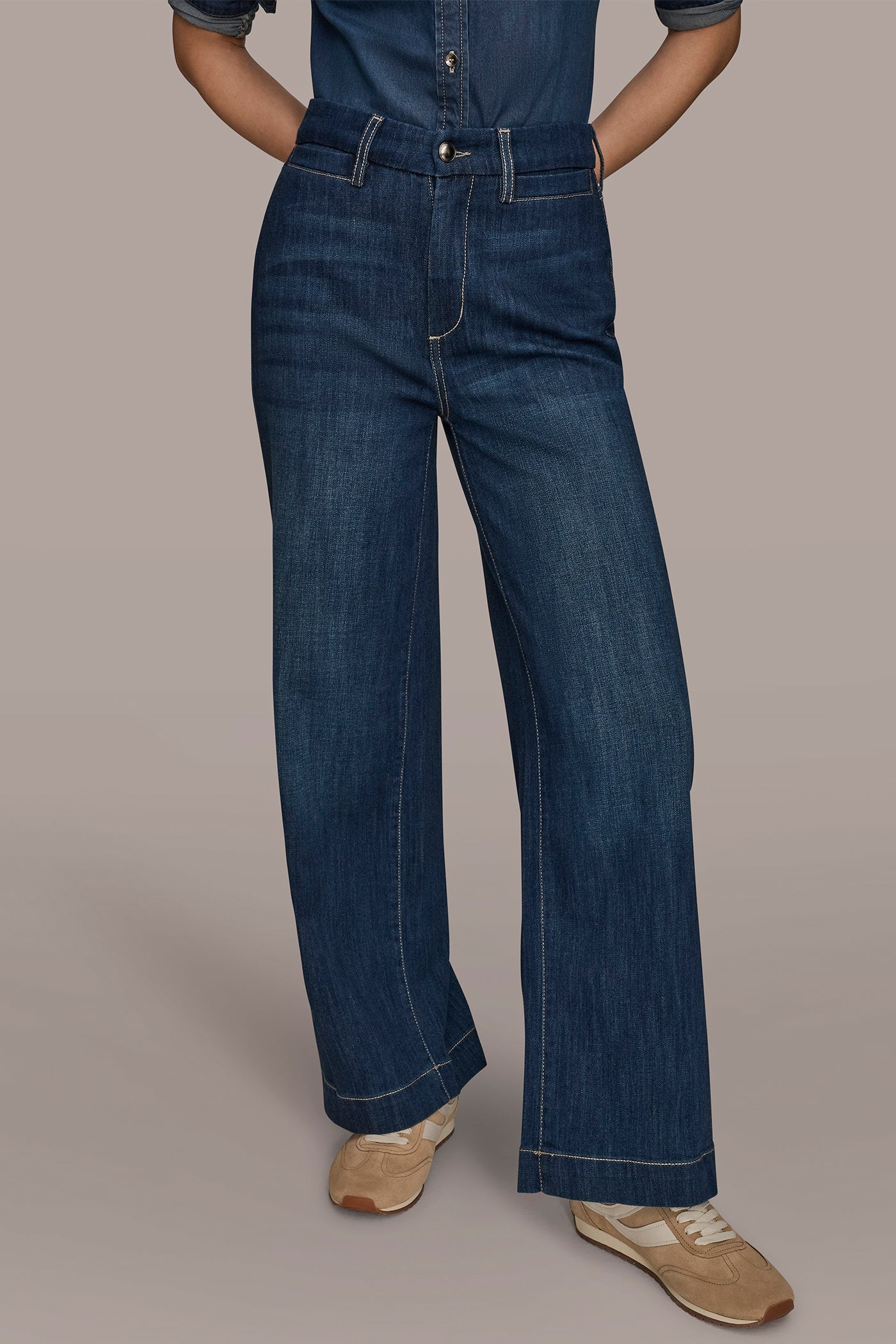 The Dayton THE DONNA HIGH-RISE WIDE-LEG JEAN Donna Karan