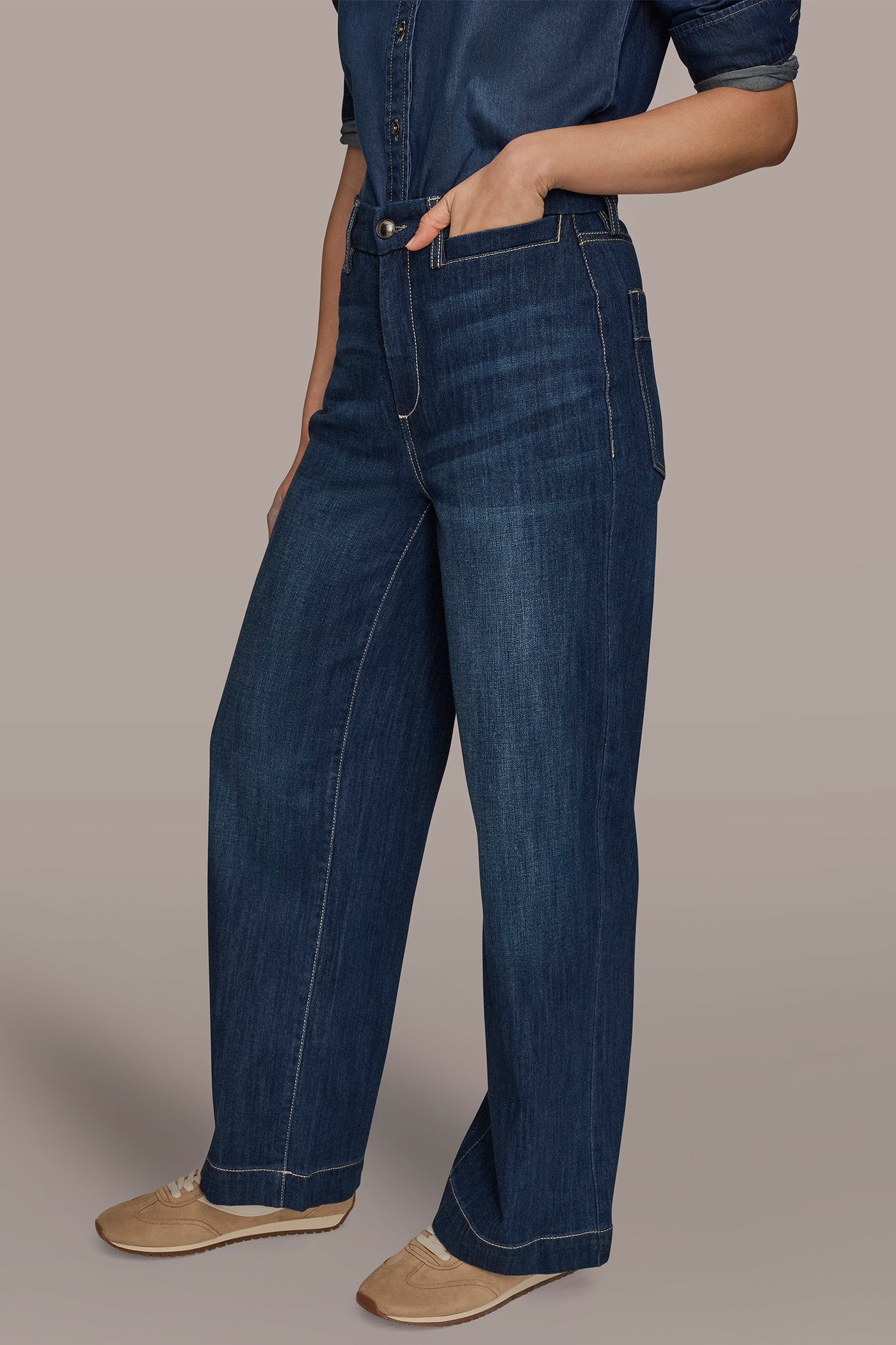 The Dayton THE DONNA HIGH-RISE WIDE-LEG JEAN Donna Karan