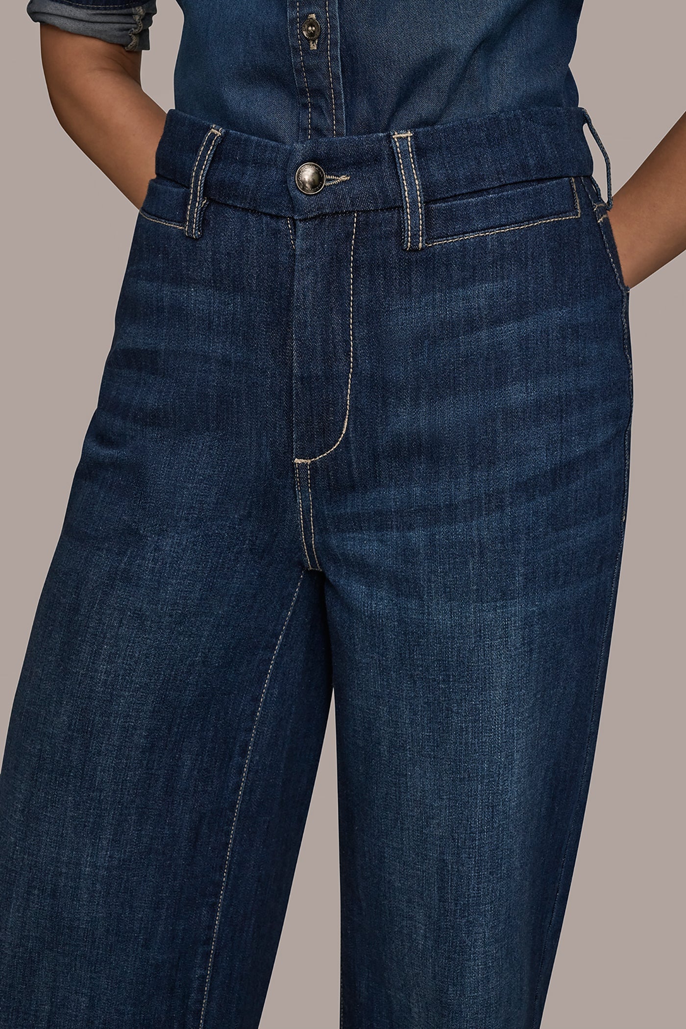 The Dayton THE DONNA HIGH-RISE WIDE-LEG JEAN Donna Karan