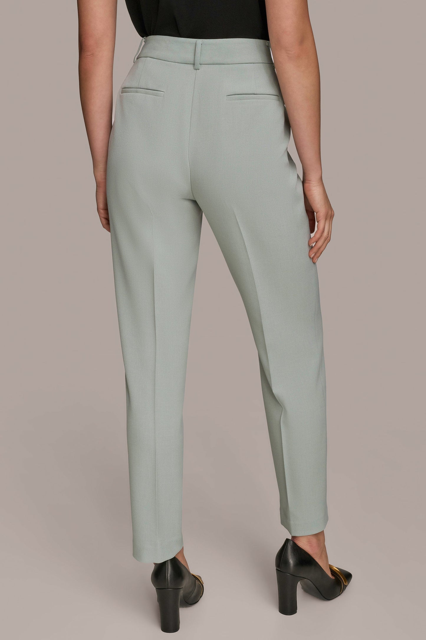 WEATHERED SAGE HIGH-RISE STRAIGHT-LEG PANT Donna Karan