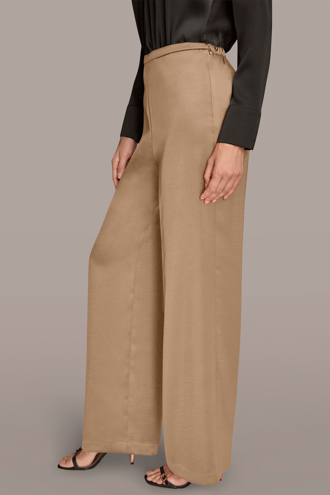 FAWN WIDE LEG PULL ON PANT Donna Karan