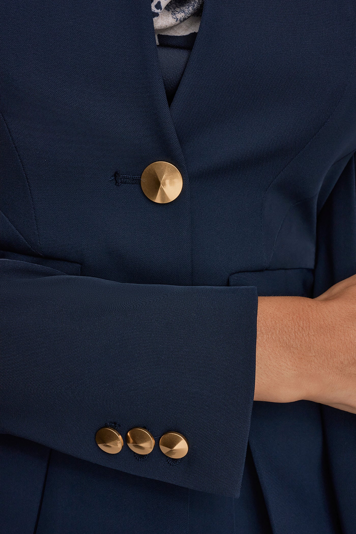 Nightfall COLLARLESS PLEATED PEPLUM BLAZER Donna Karan