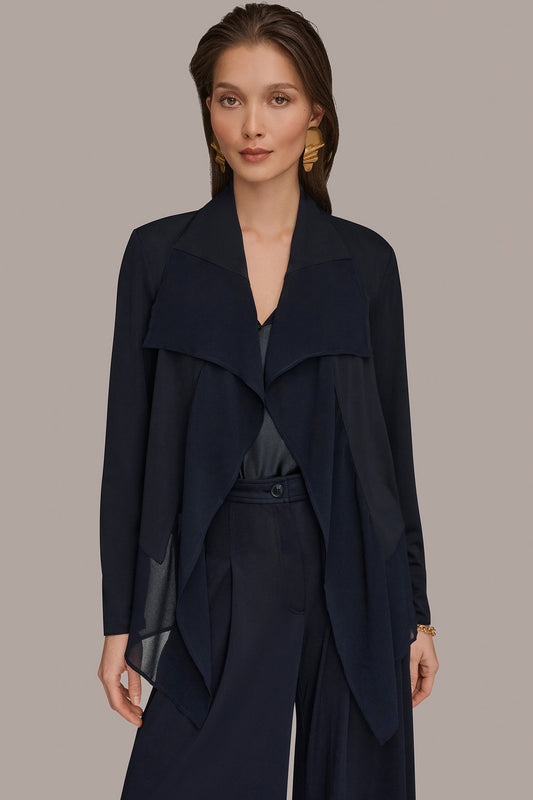 Nightfall RUFFLE-FRONT JACKET Donna Karan