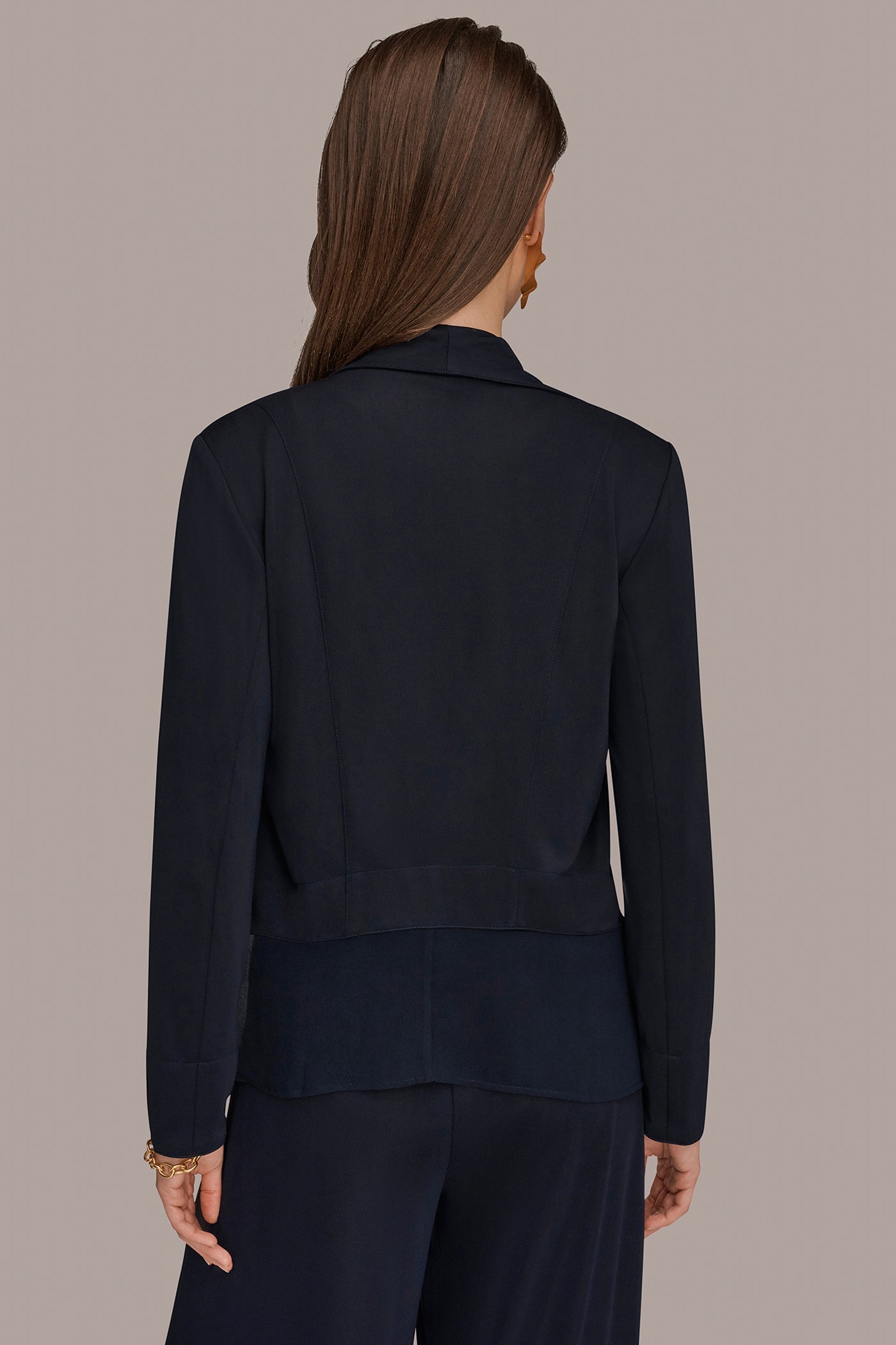 Nightfall RUFFLE-FRONT JACKET Donna Karan