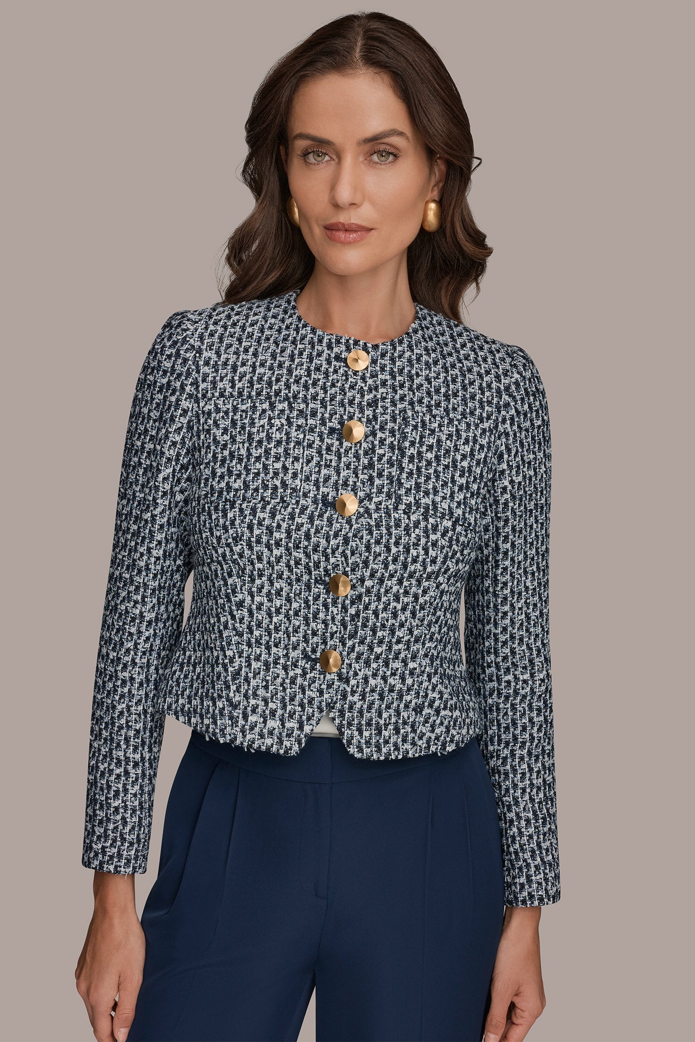 NIGHTFALL MULTI TWEED LADY JACKET Donna Karan