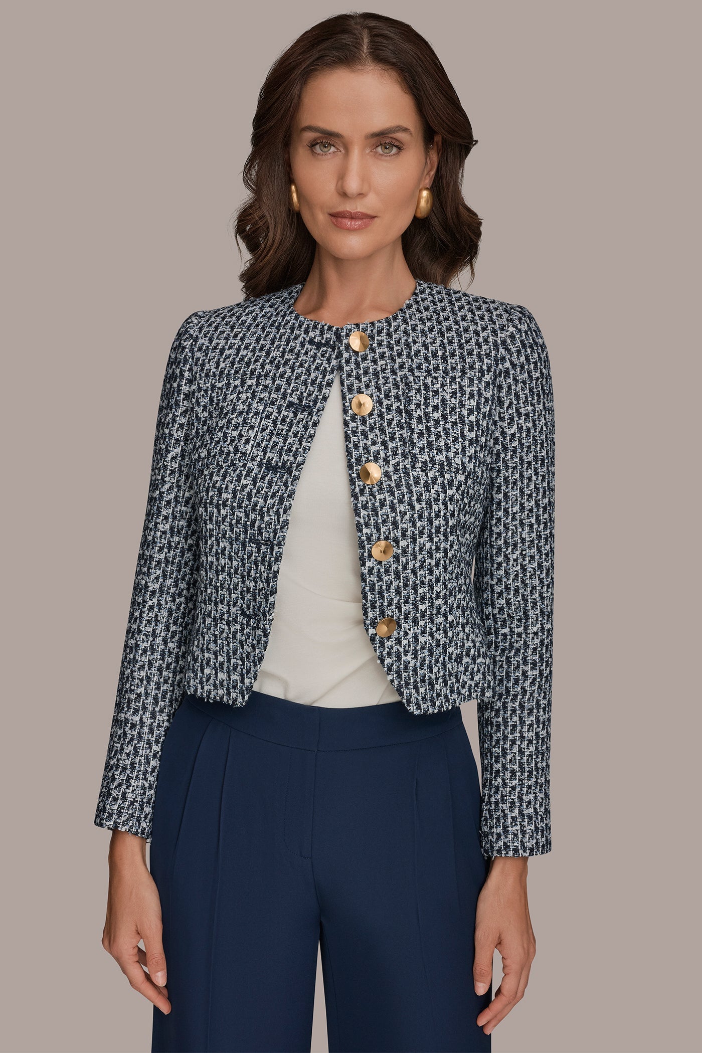 NIGHTFALL MULTI TWEED LADY JACKET Donna Karan