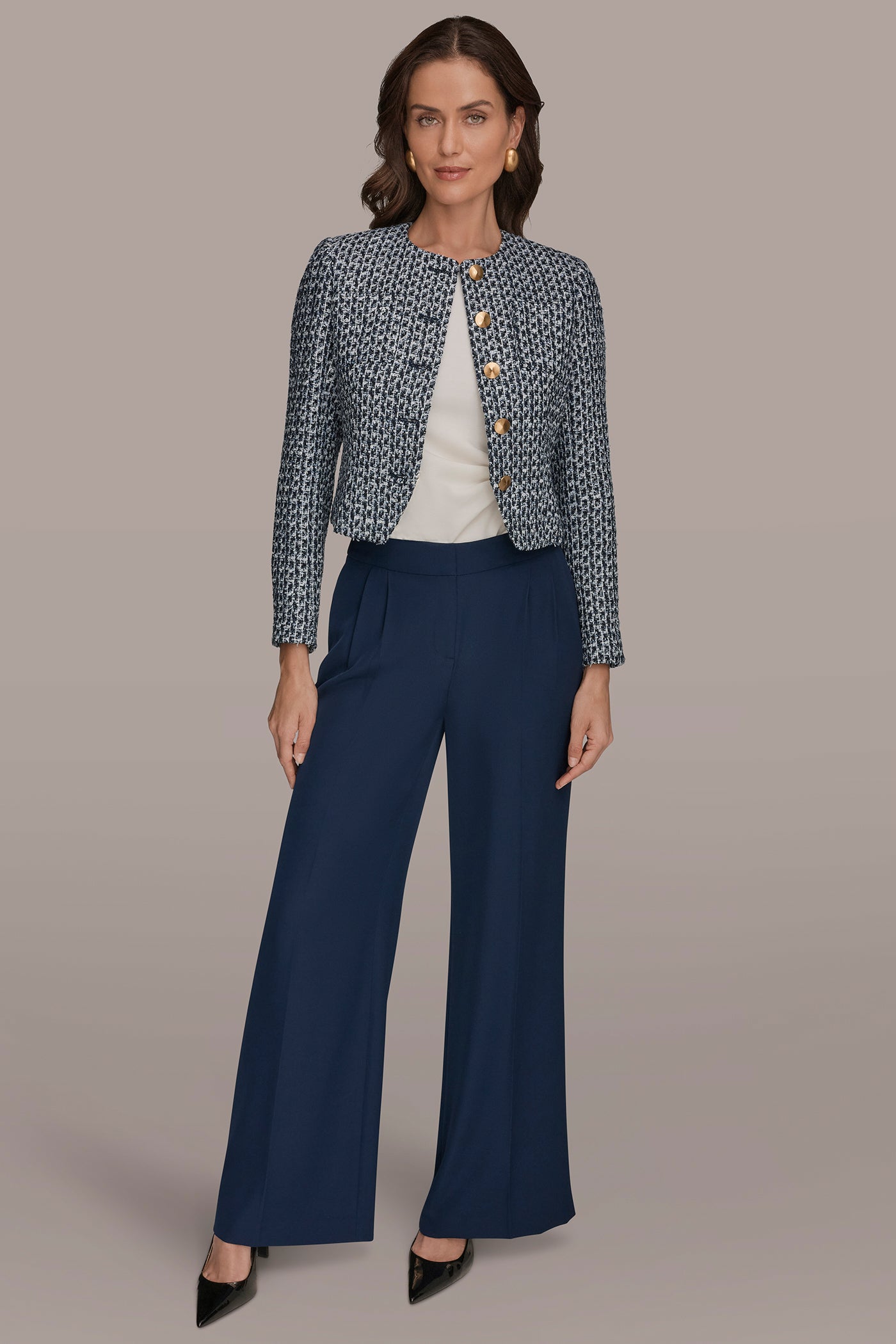 NIGHTFALL MULTI TWEED LADY JACKET Donna Karan