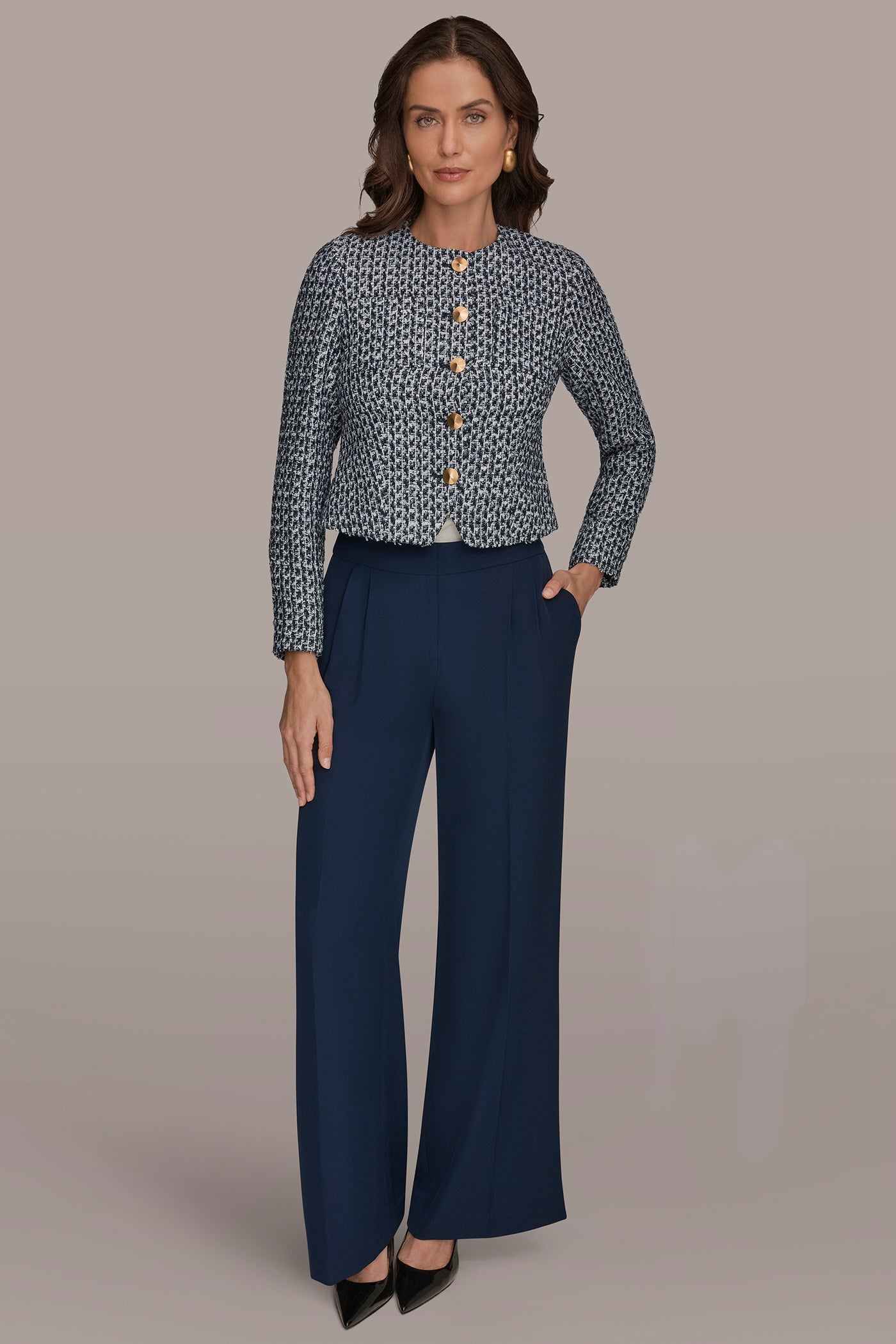 NIGHTFALL MULTI TWEED LADY JACKET Donna Karan