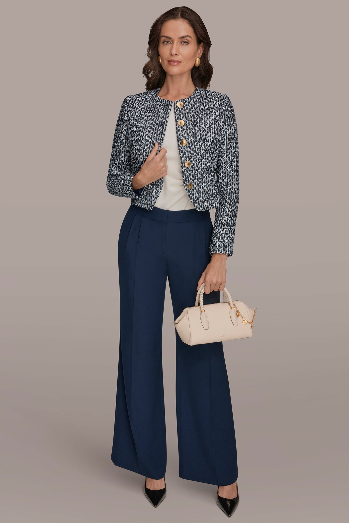NIGHTFALL MULTI TWEED LADY JACKET Donna Karan
