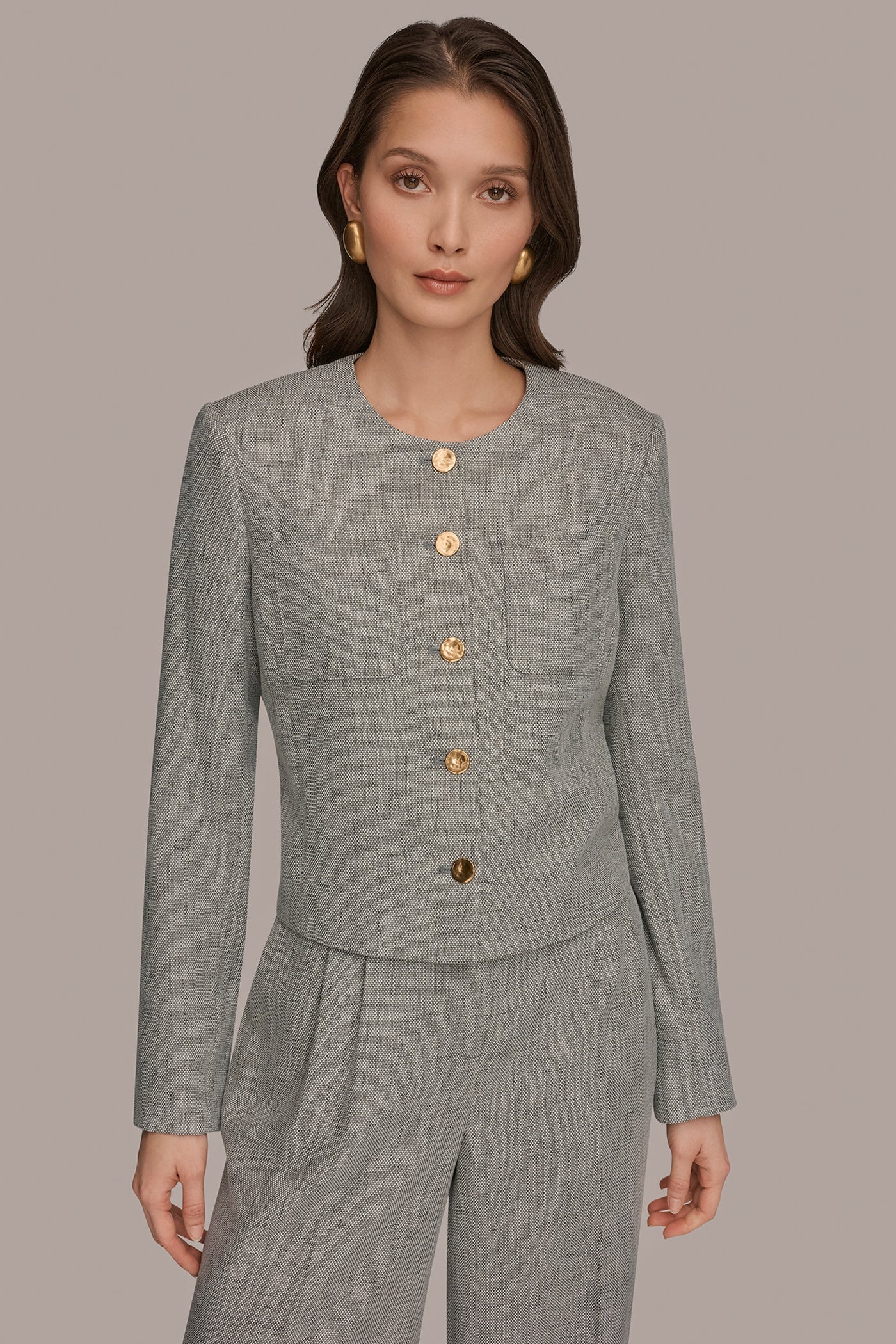 Turin Multi CROPPED LADY JACKET Donna Karan