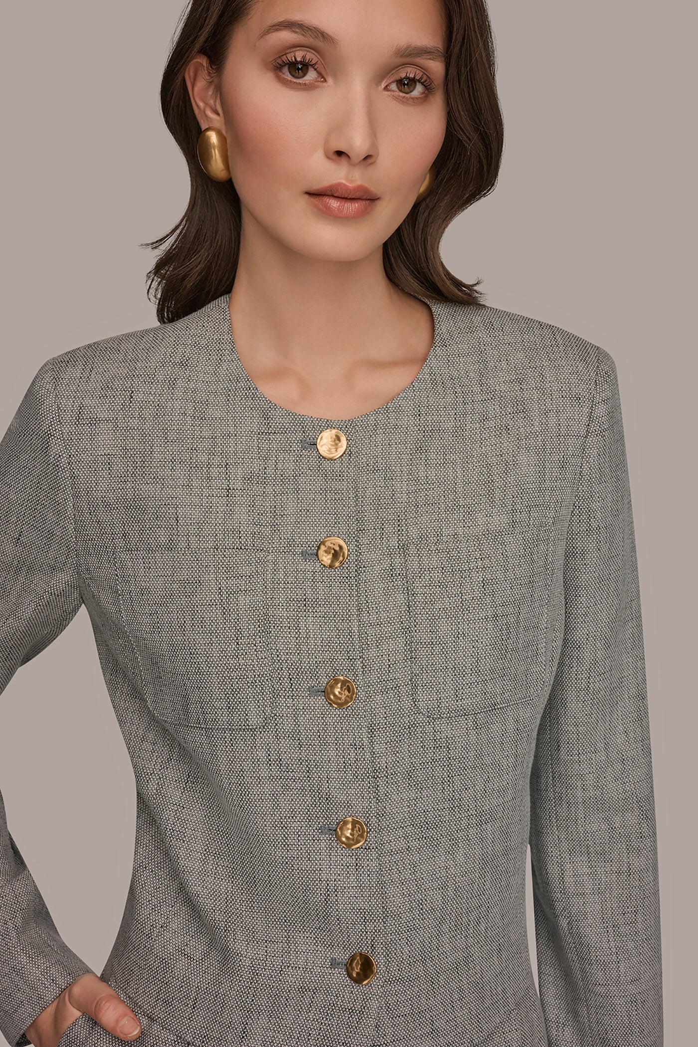 Turin Multi CROPPED LADY JACKET Donna Karan