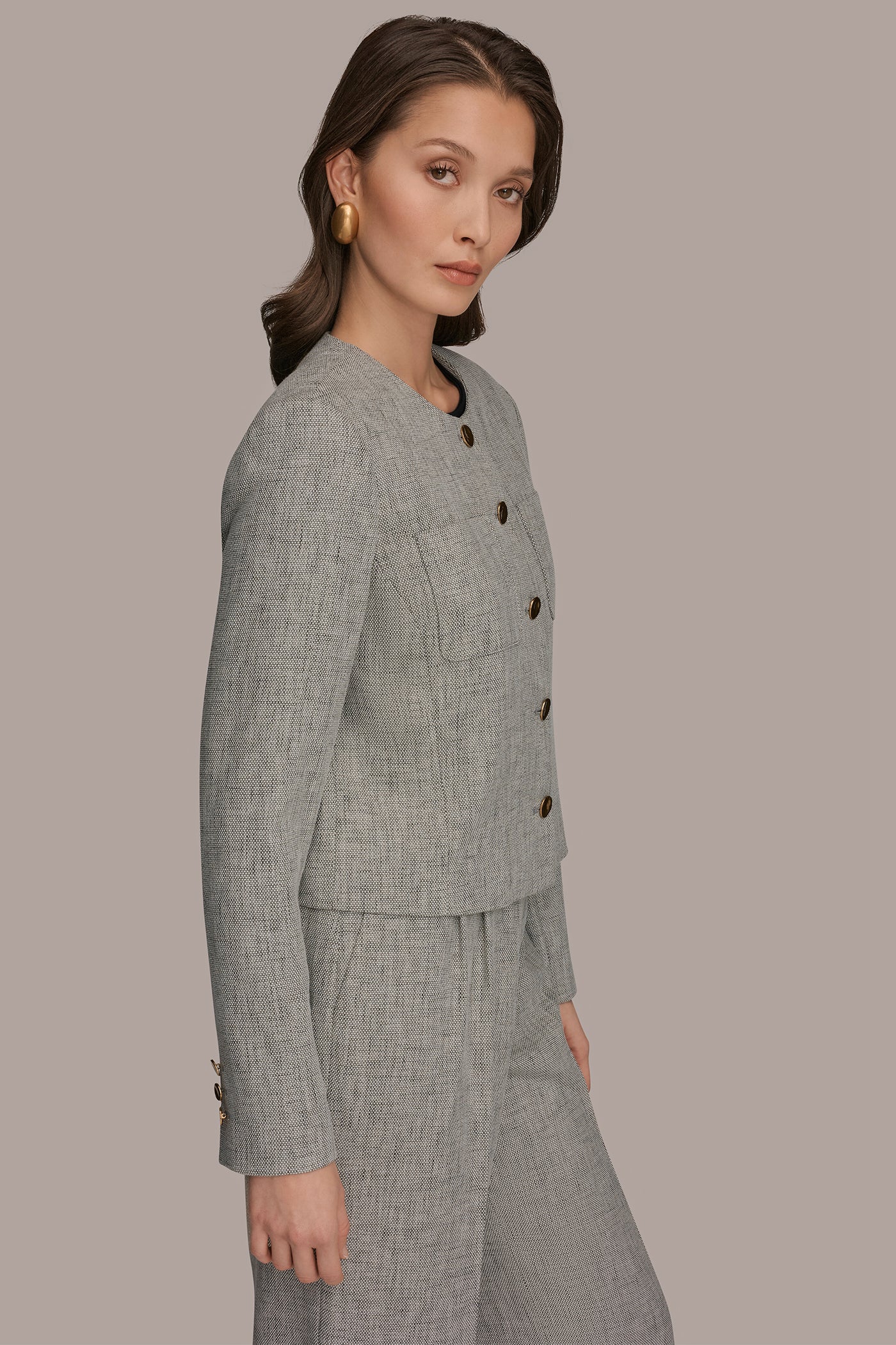 Turin Multi CROPPED LADY JACKET Donna Karan