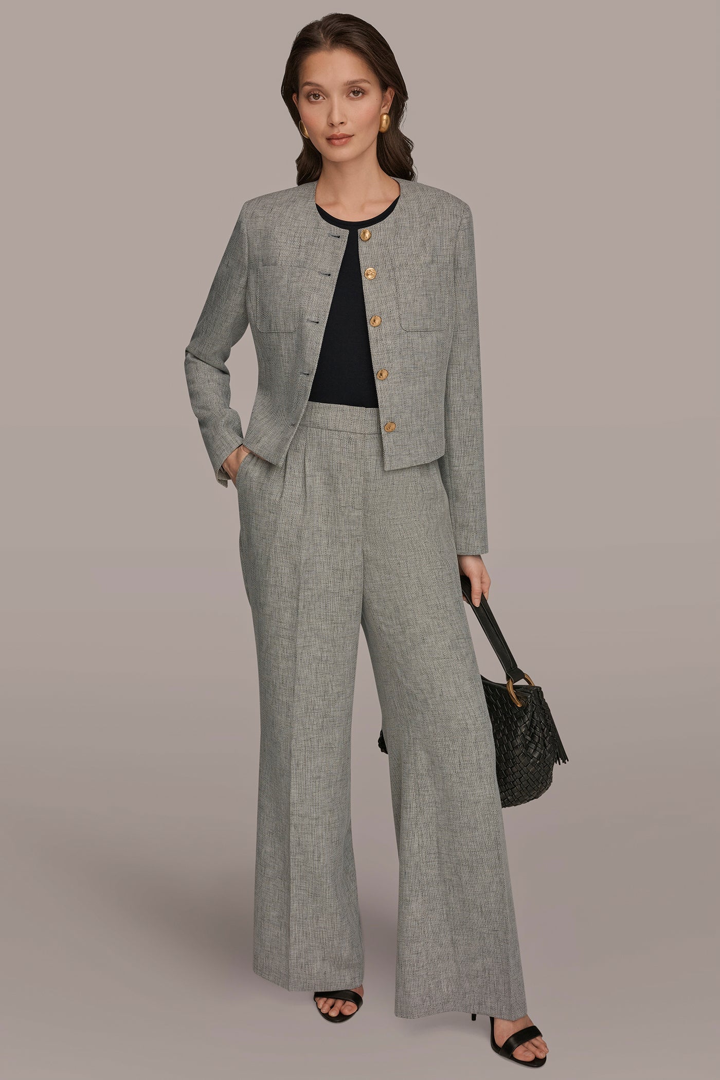 Turin Multi CROPPED LADY JACKET Donna Karan