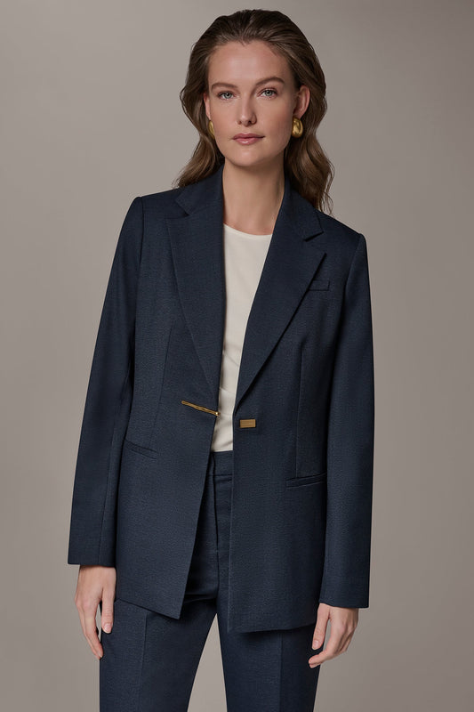 Nightfall GOLD BAR LONGLINE BLAZER Donna Karan