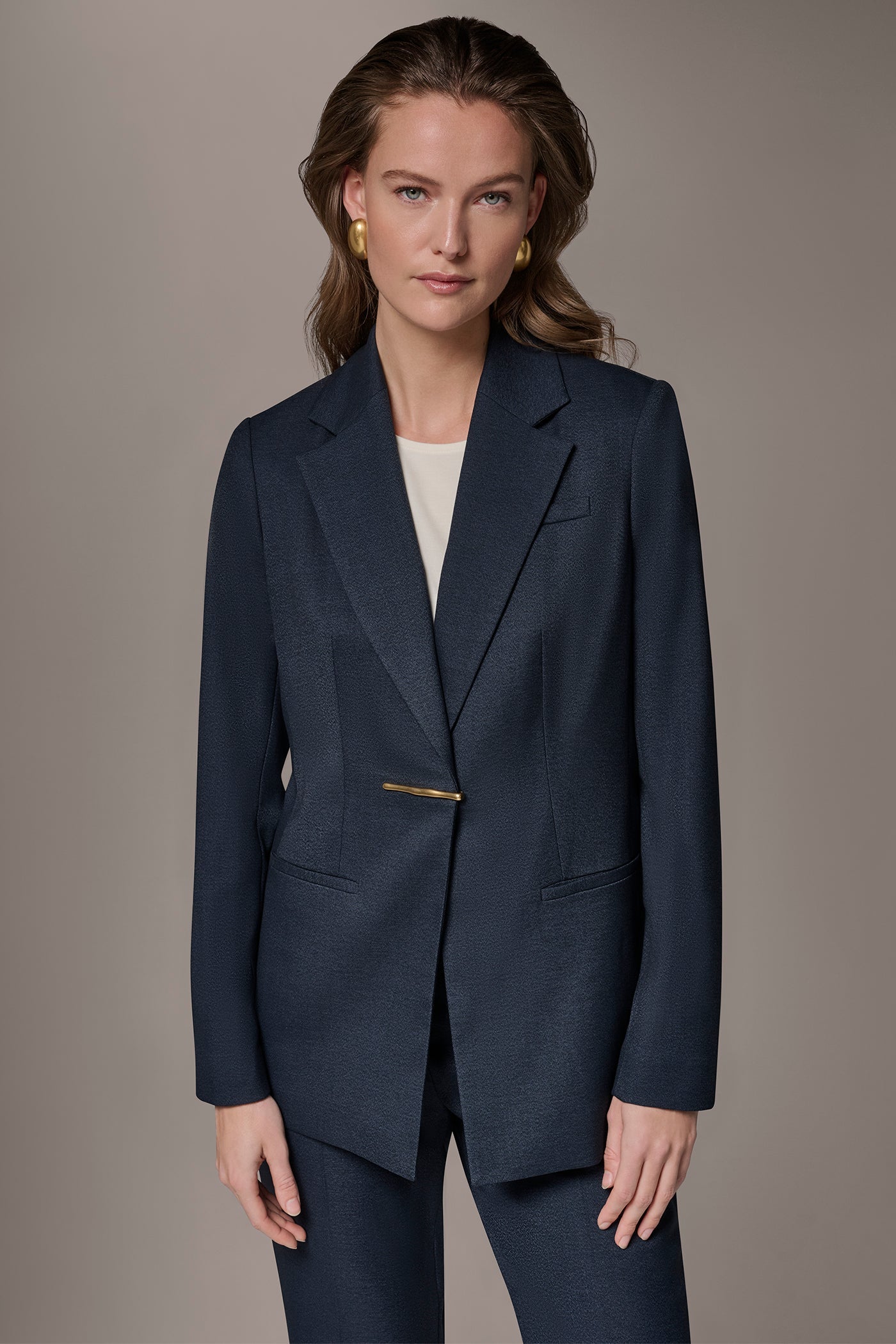 Nightfall GOLD BAR LONGLINE BLAZER Donna Karan