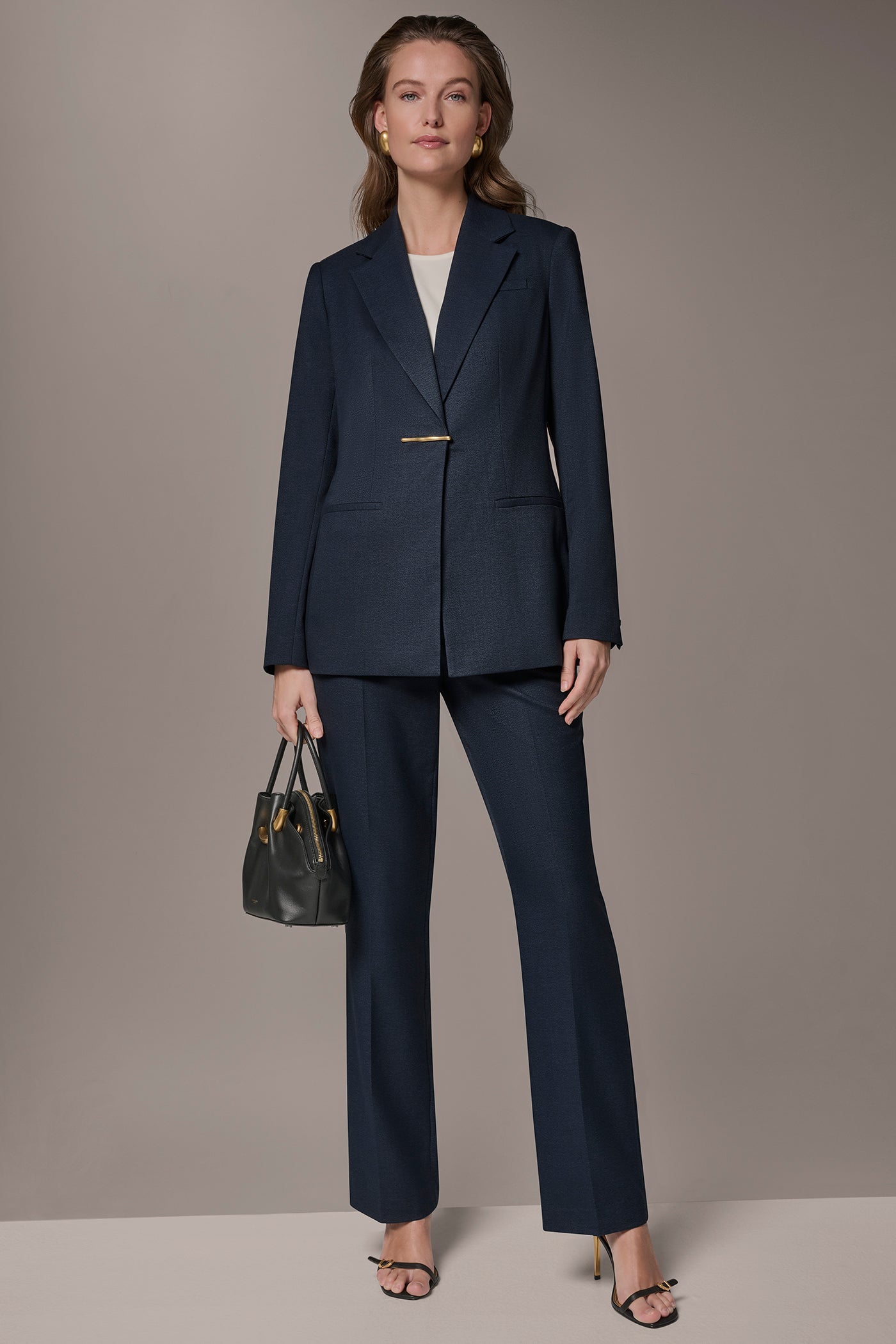 Nightfall GOLD BAR LONGLINE BLAZER Donna Karan