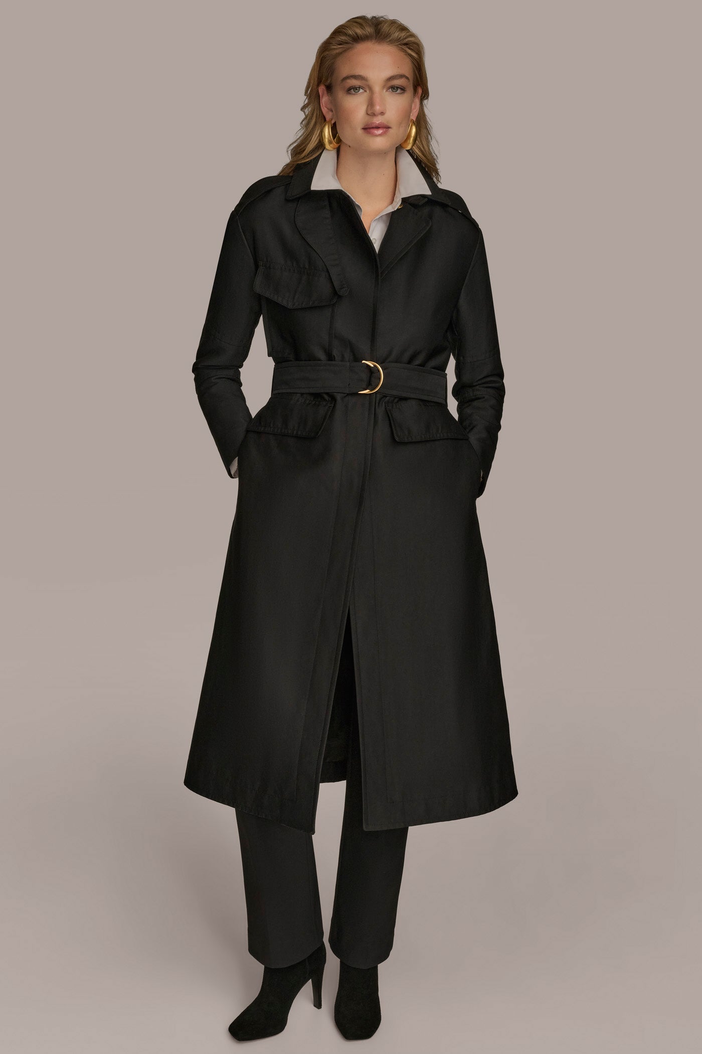 Black RAIN COAT Donna Karan