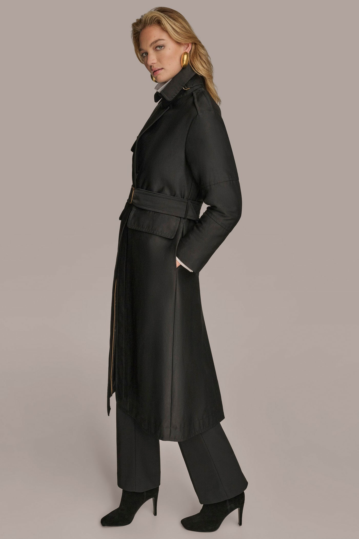 Black RAIN COAT Donna Karan
