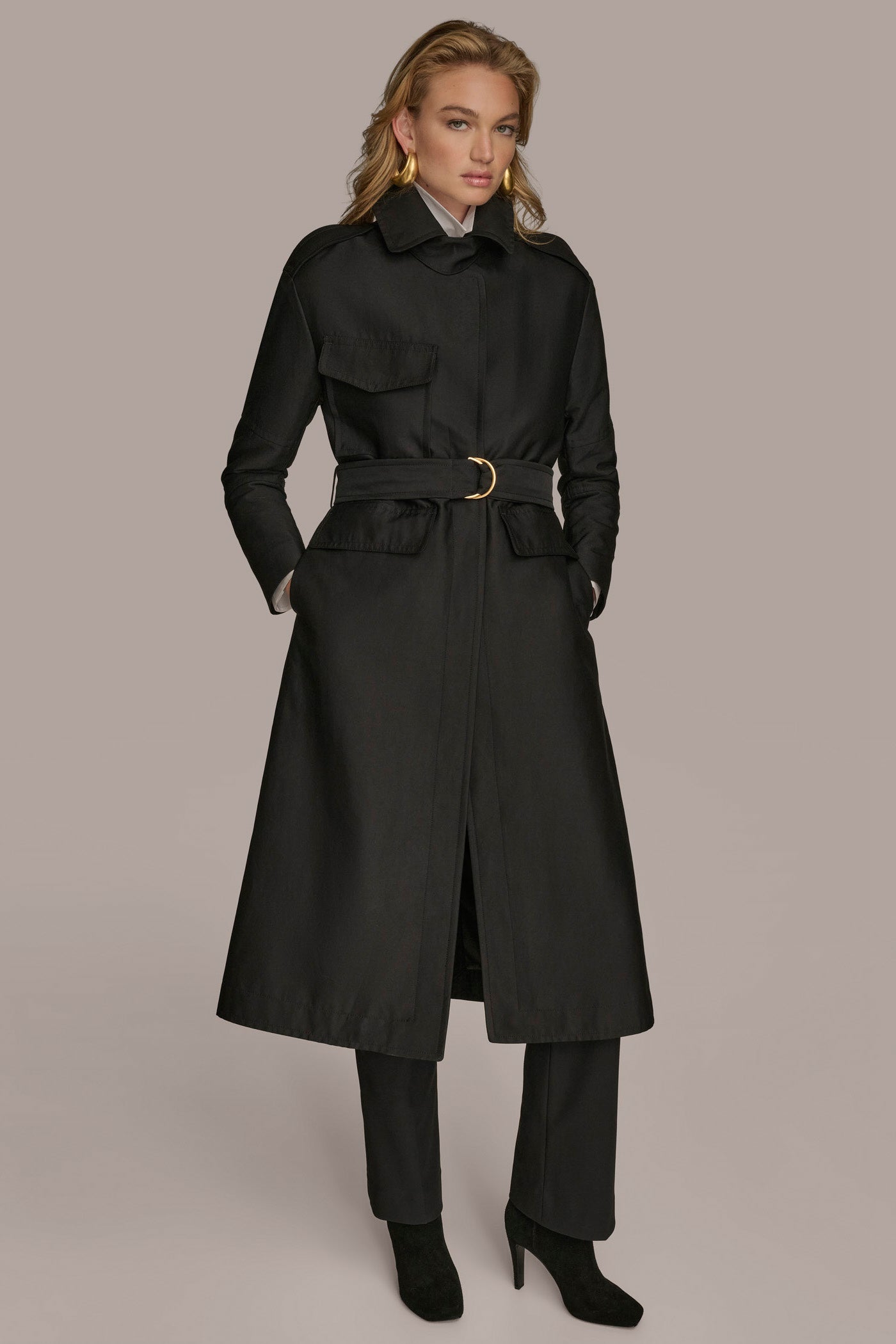 Black RAIN COAT Donna Karan
