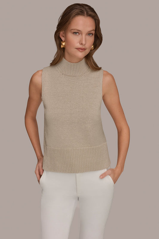 Tuscan Grey SLEEVELESS A-LINE SWEATER Donna Karan