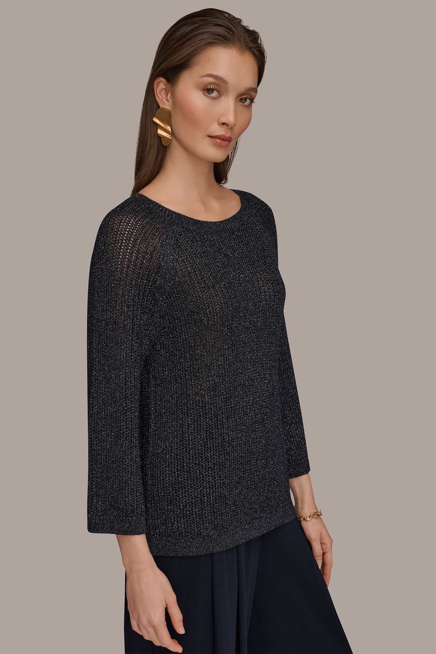 Nightfall BOAT NECK DOLMAN SWEATER Donna Karan