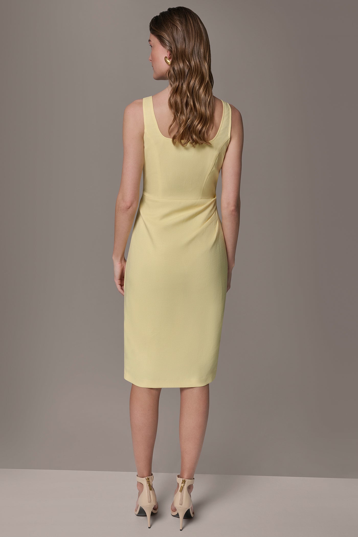Panna Cotta TENCEL WRAP-EFFECT MIDI SHEATH DRESS Donna Karan