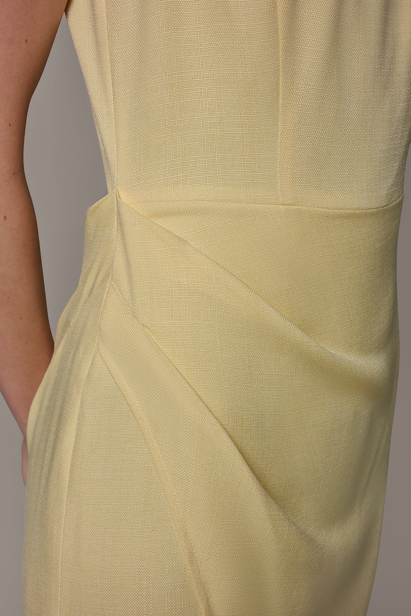 Panna Cotta TENCEL WRAP-EFFECT MIDI SHEATH DRESS Donna Karan