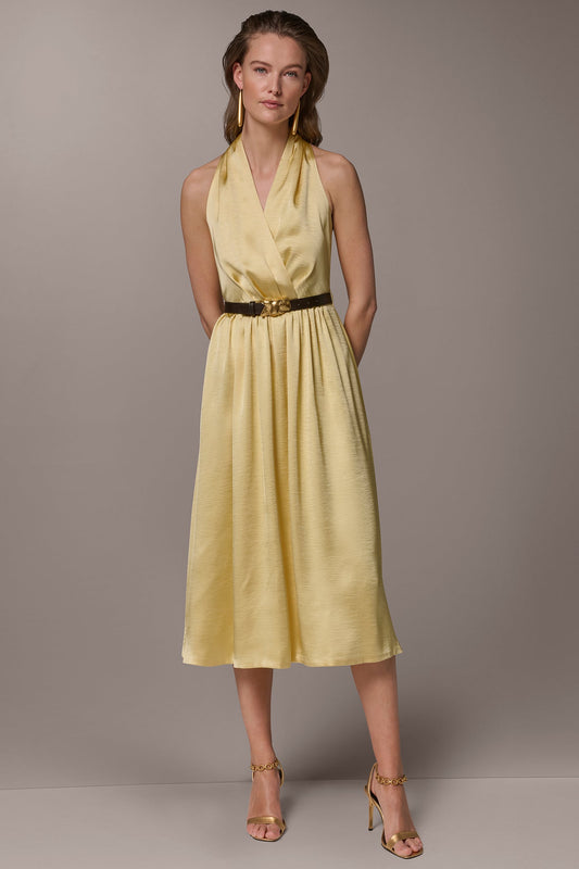 Panna Cotta SLEEVELESS COWL-NECK MIDI DRESS Donna Karan