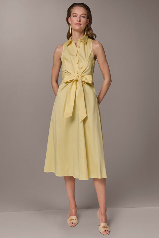 Panna Cotta COTTON-SATEEN MIDI SHIRT DRESS Donna Karan