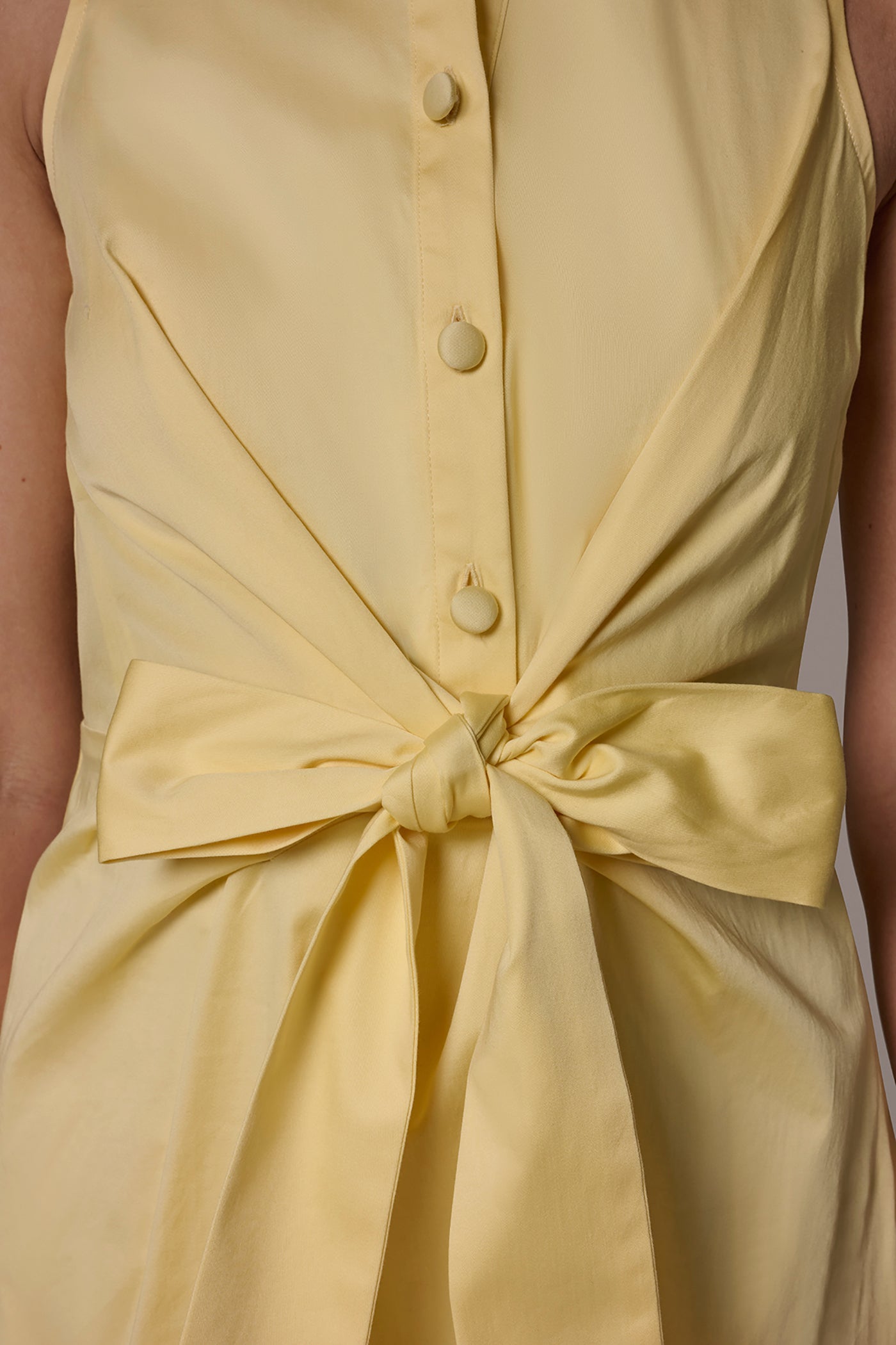 Panna Cotta COTTON-SATEEN MIDI SHIRT DRESS Donna Karan