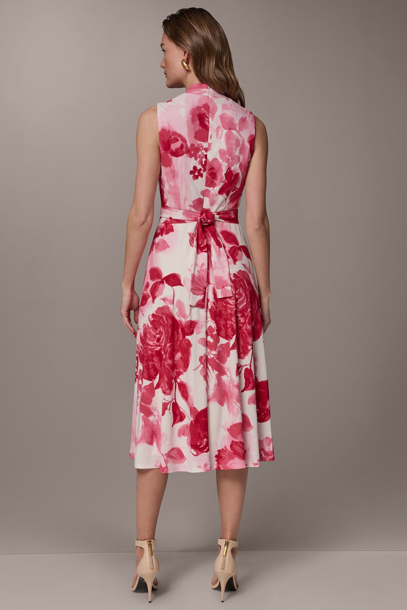 Azalea Multi FLORAL MIDI A-LINE DRESS Donna Karan