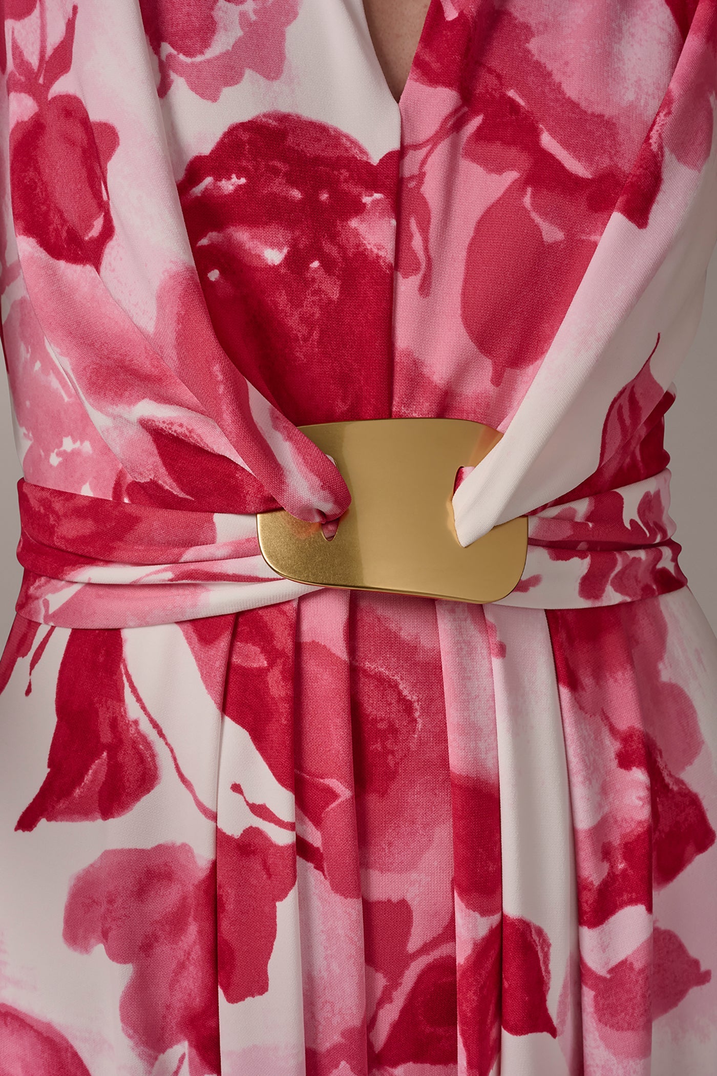 Azalea Multi FLORAL MIDI A-LINE DRESS Donna Karan