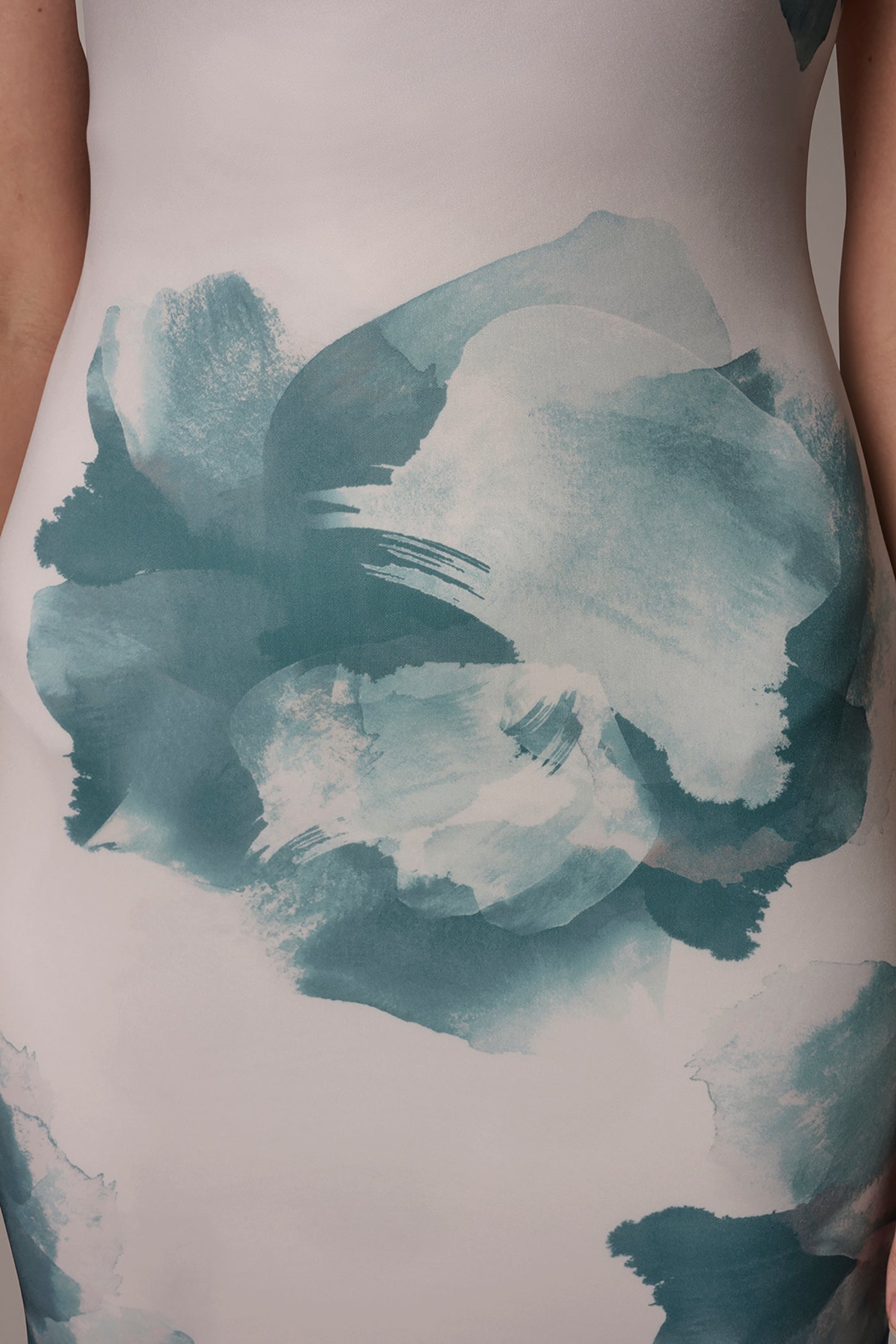 Waterlily Multi FLORAL MIDI SHEATH DRESS Donna Karan