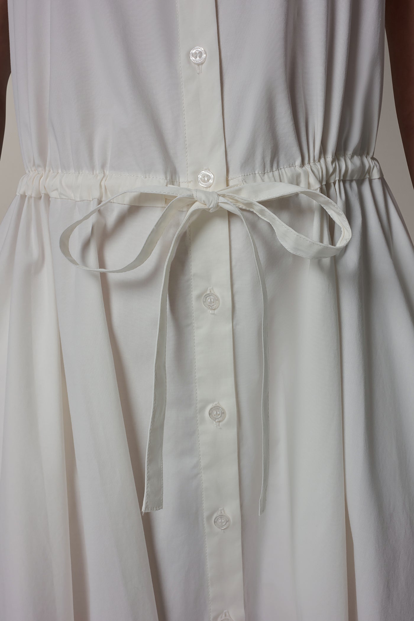 Cream SLEEVELESS MIDI HALTER DRESS Donna Karan