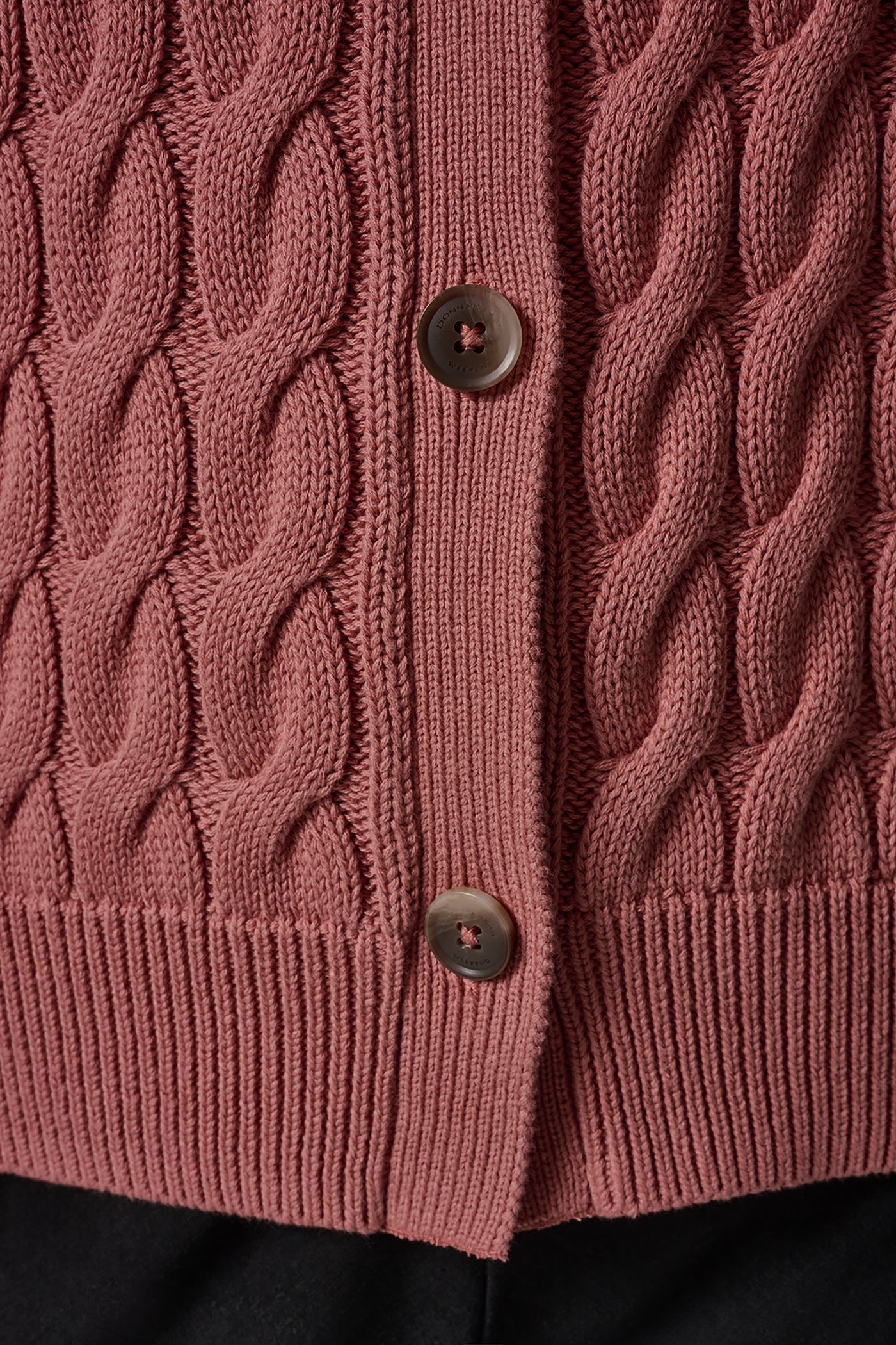 Desert Clay SLEEVELESS CABLE KNIT VEST Donna Karan