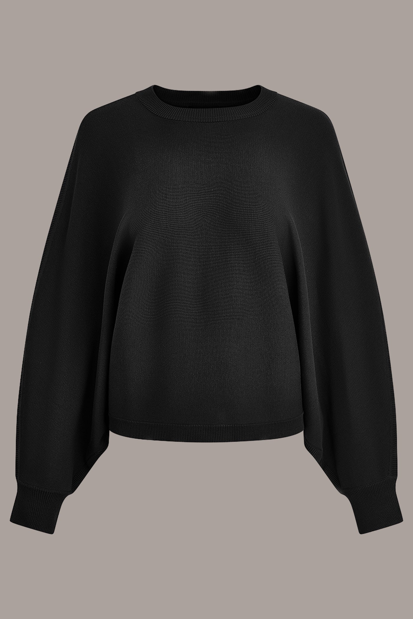 Black LONG DOLMAN SLEEVE SWEATER Donna Karan