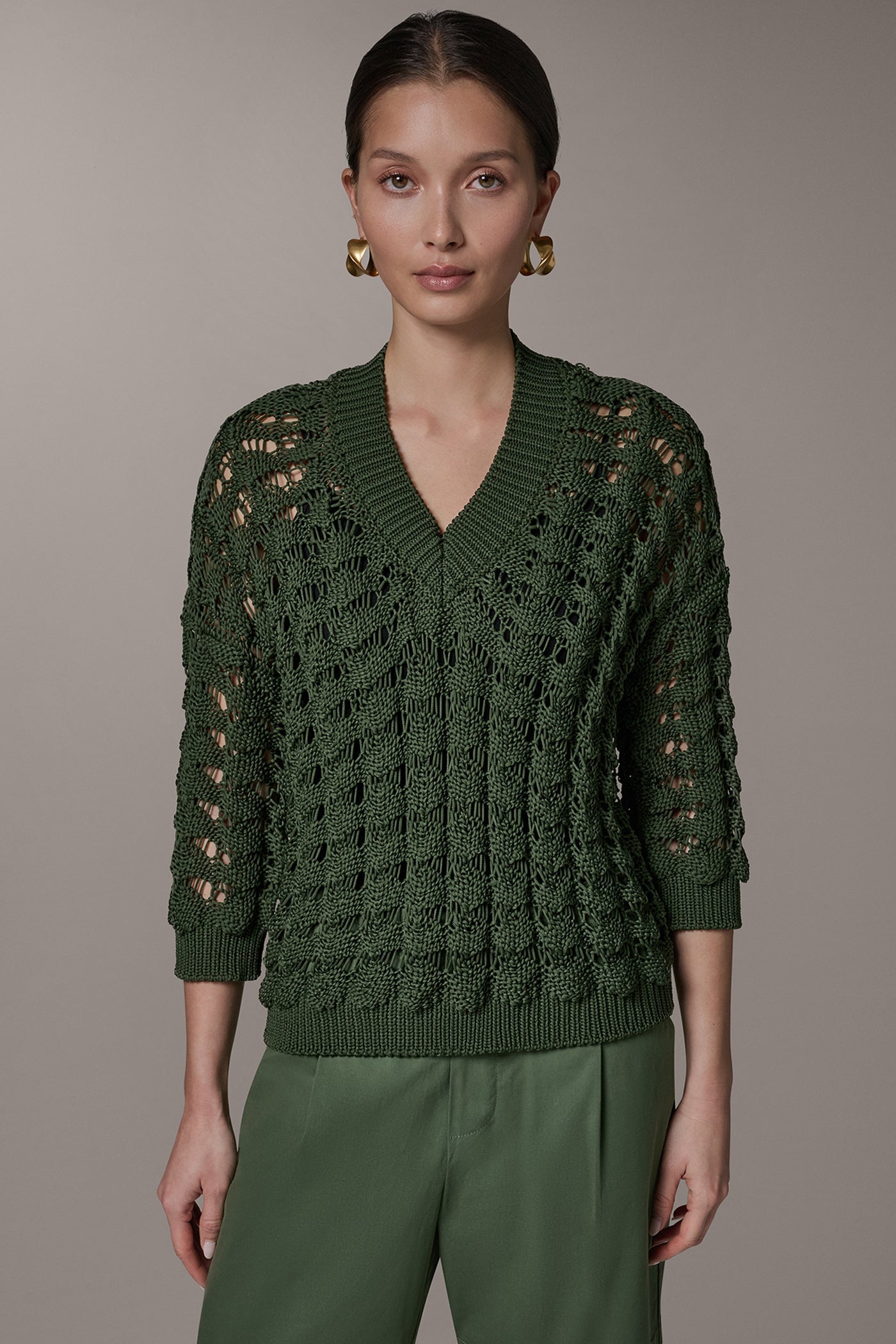 Verde 3/4 SLEEVE SWEATER Donna Karan