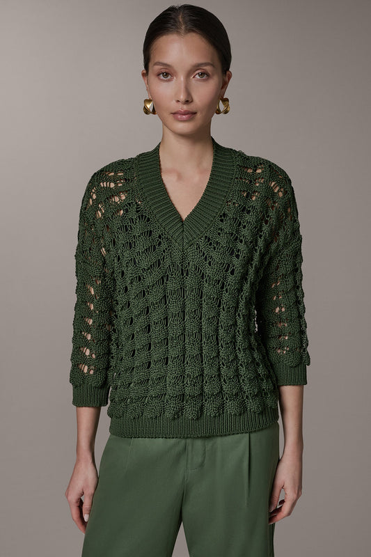 Verde 3/4 SLEEVE SWEATER Donna Karan