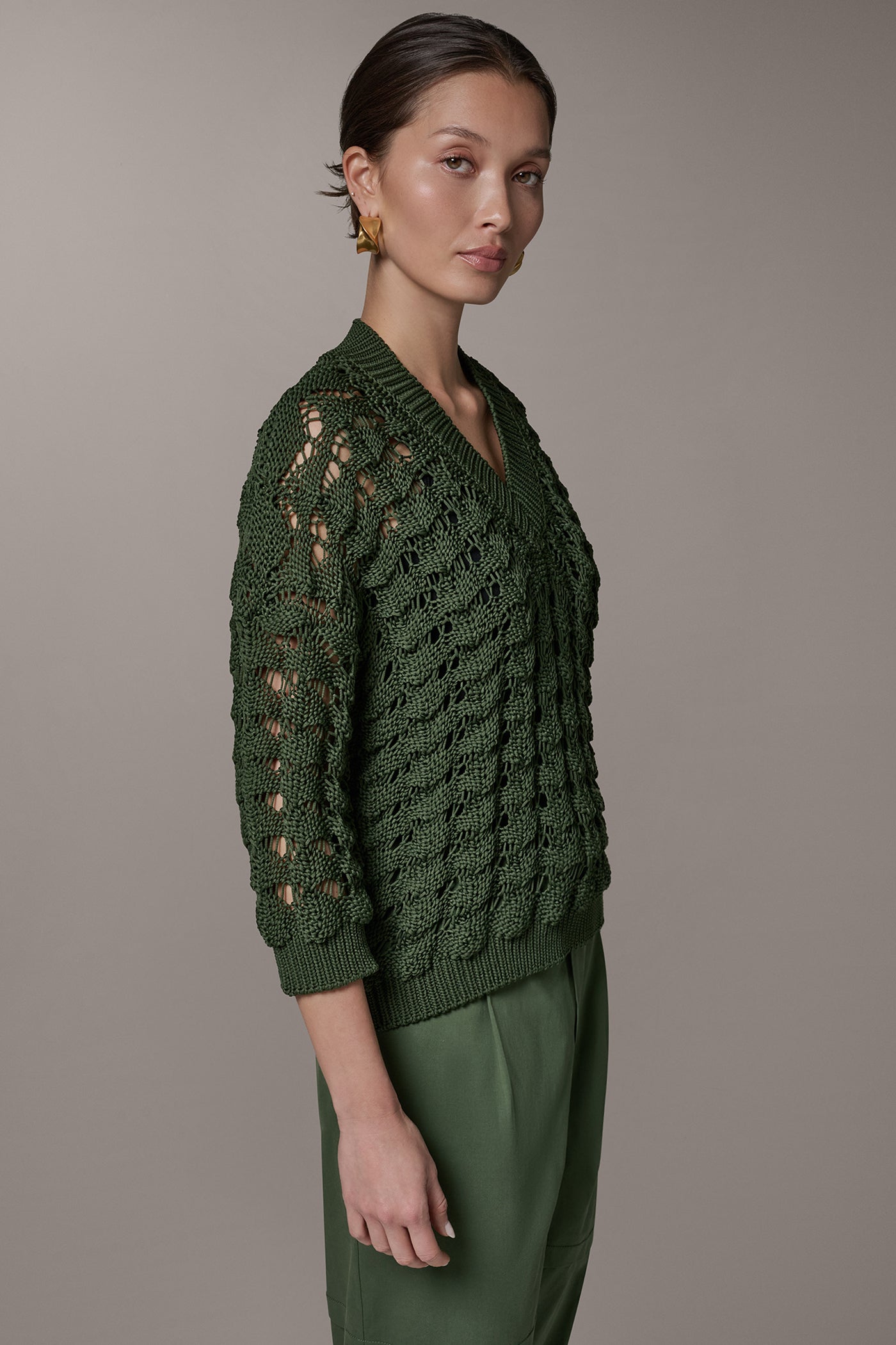 Verde 3/4 SLEEVE SWEATER Donna Karan