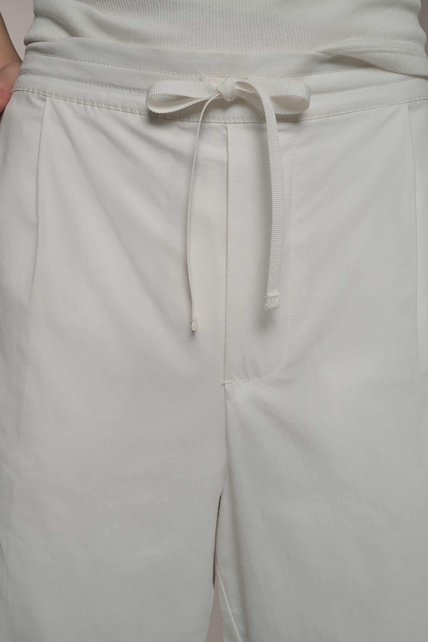 Cream PAPER POPLIN PANT Donna Karan