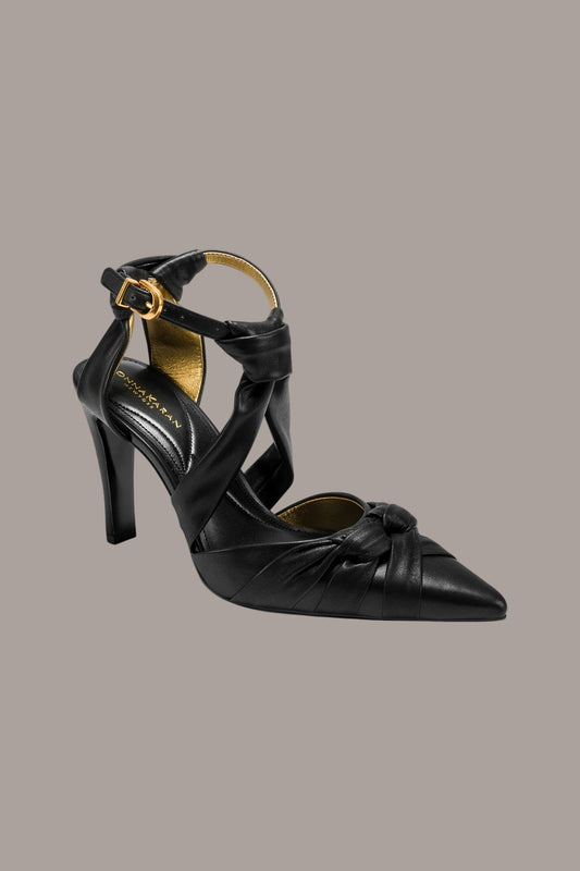 Black PHIA STRAPPY PUMP Donna Karan