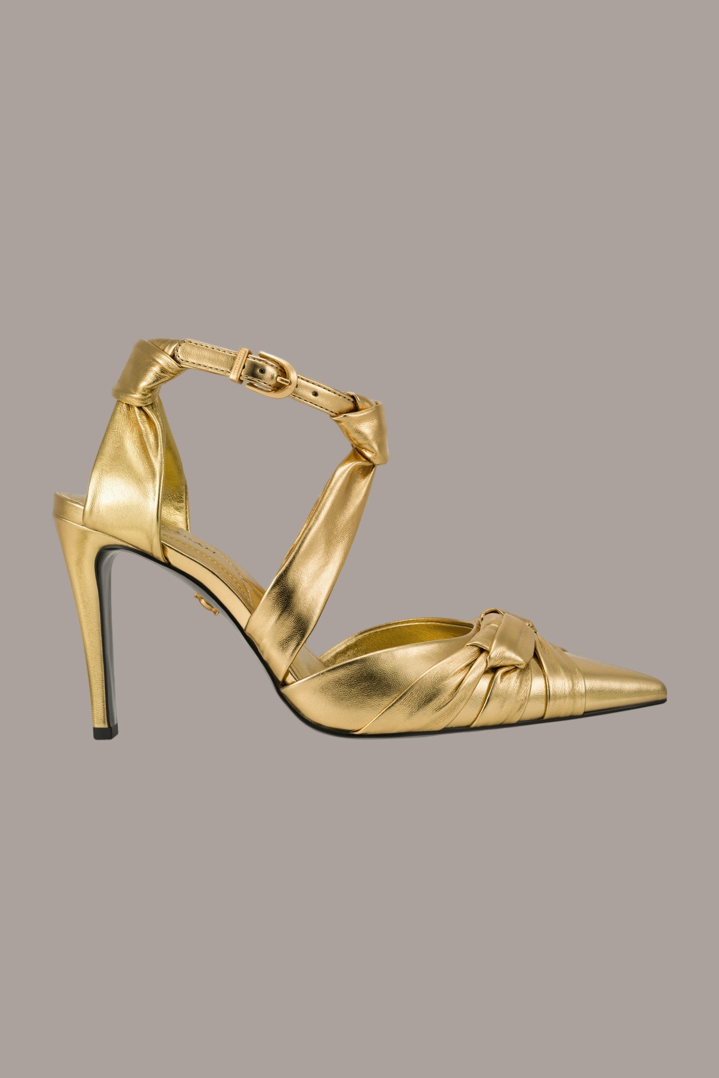 GOLD PHIA METALLIC STRAPPY PUMP Donna Karan
